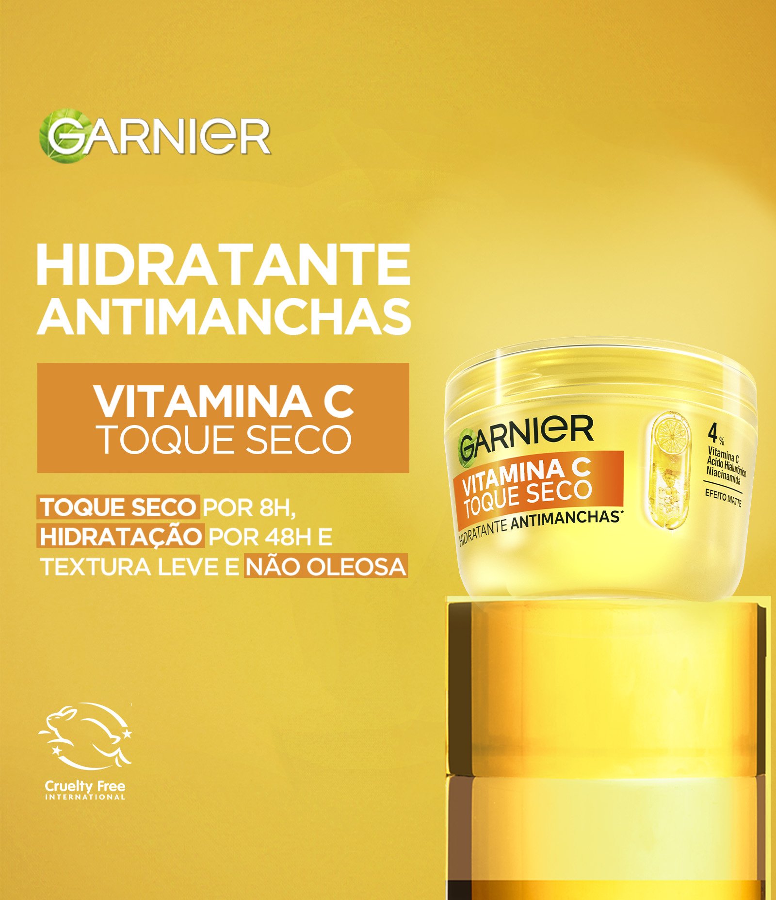 Hidratante Facial Vitamina C Toque Seco Antimanchas Garnier 85G 2