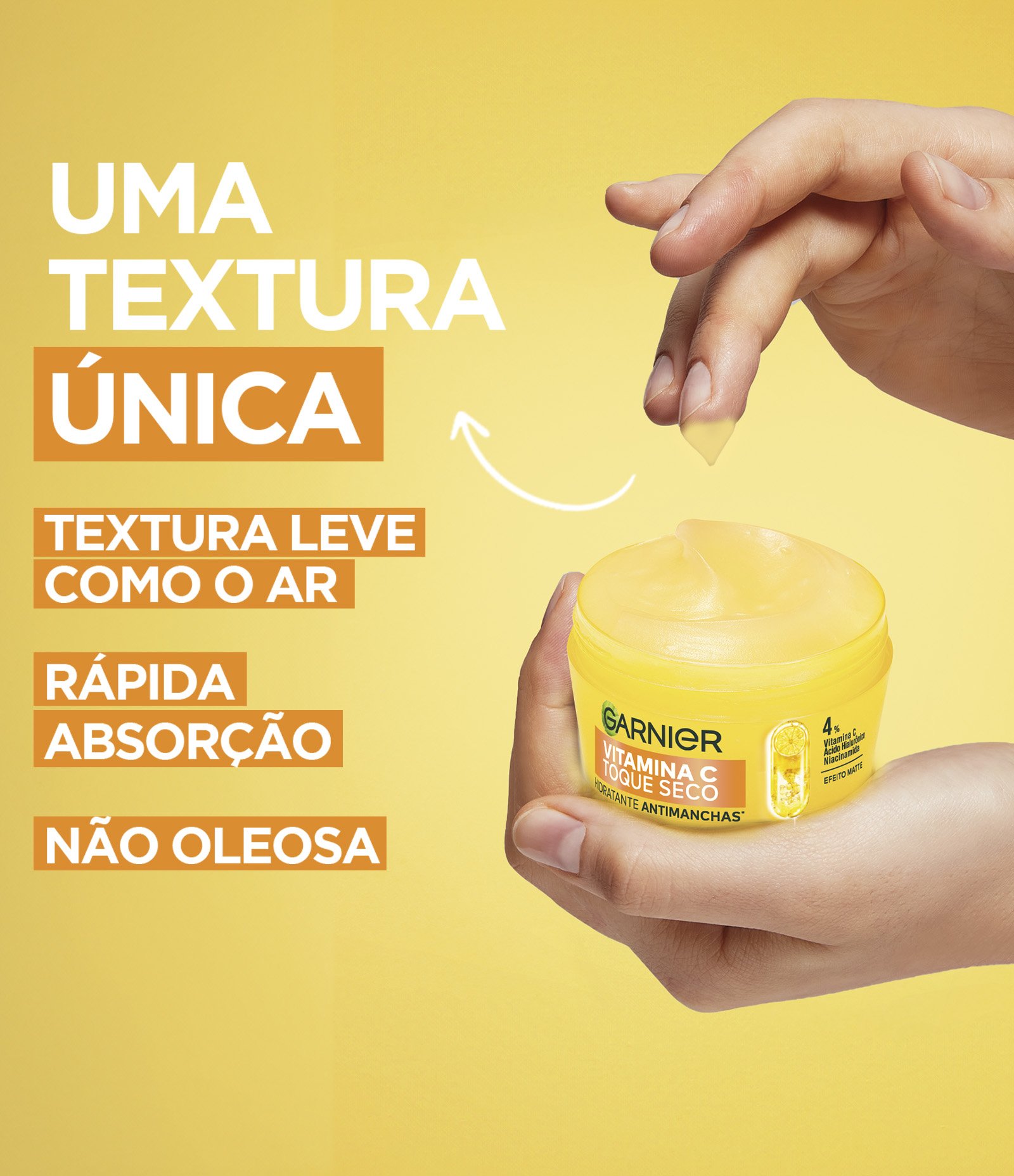 Hidratante Facial Vitamina C Toque Seco Antimanchas Garnier 85G 3