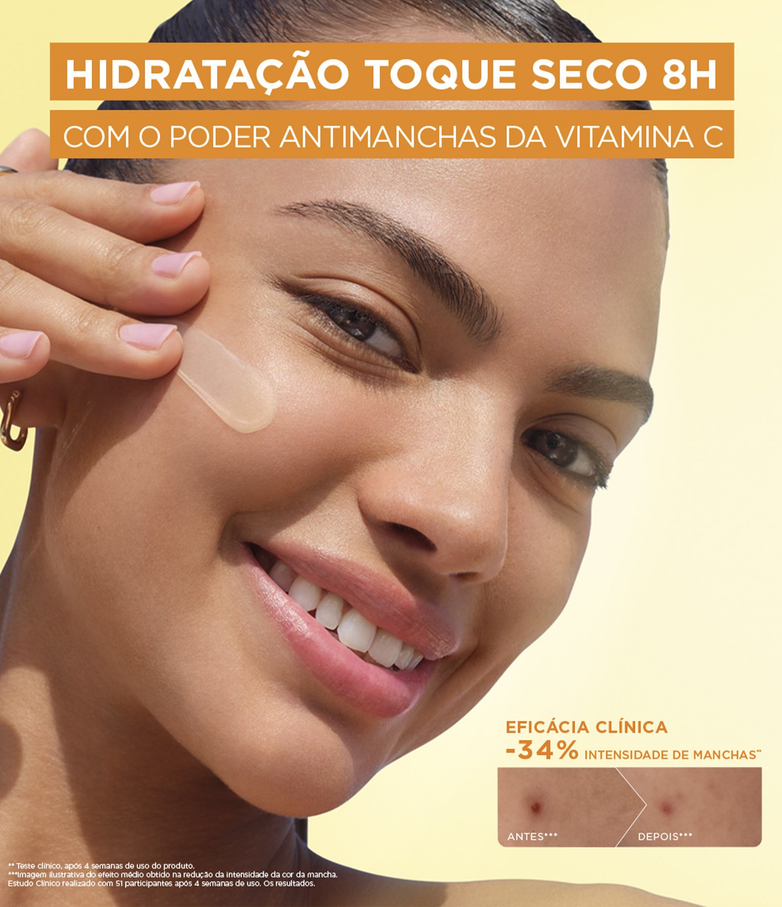 Hidratante Facial Vitamina C Toque Seco Antimanchas Garnier 85G 8