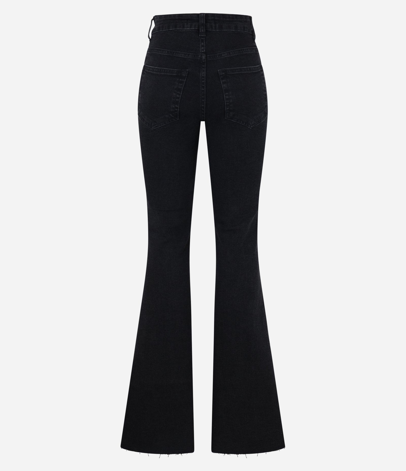 Calça Flare em Jeans com Brilho Lateral Preto 7