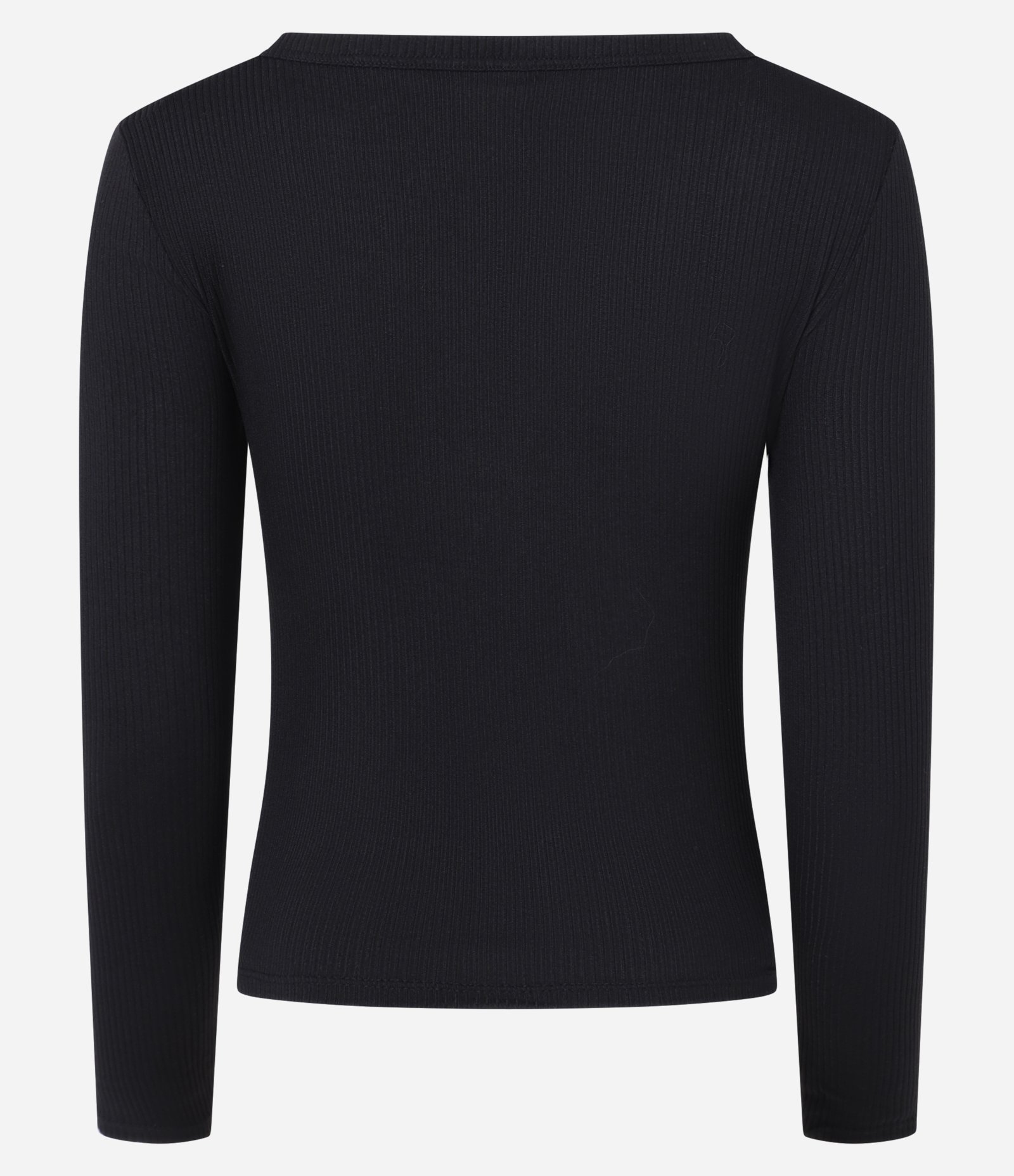 Blusa em Ribana com Textura e Botõezinhos Preto 6