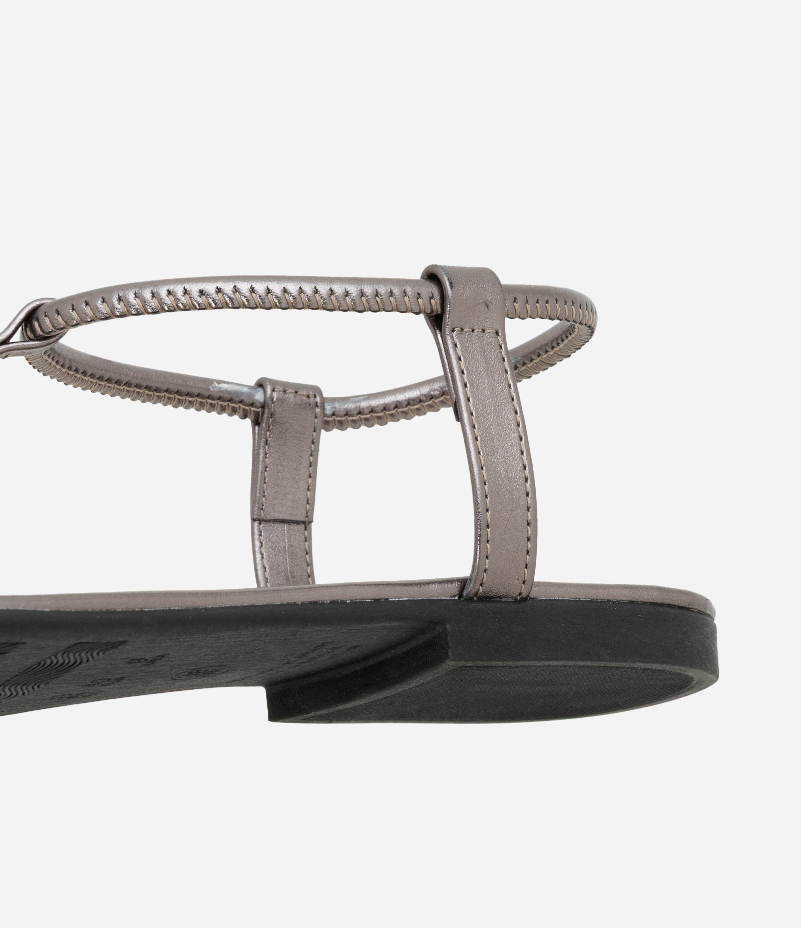 Sandália Rasteira Fio com Fechamento Elástico Prata 6