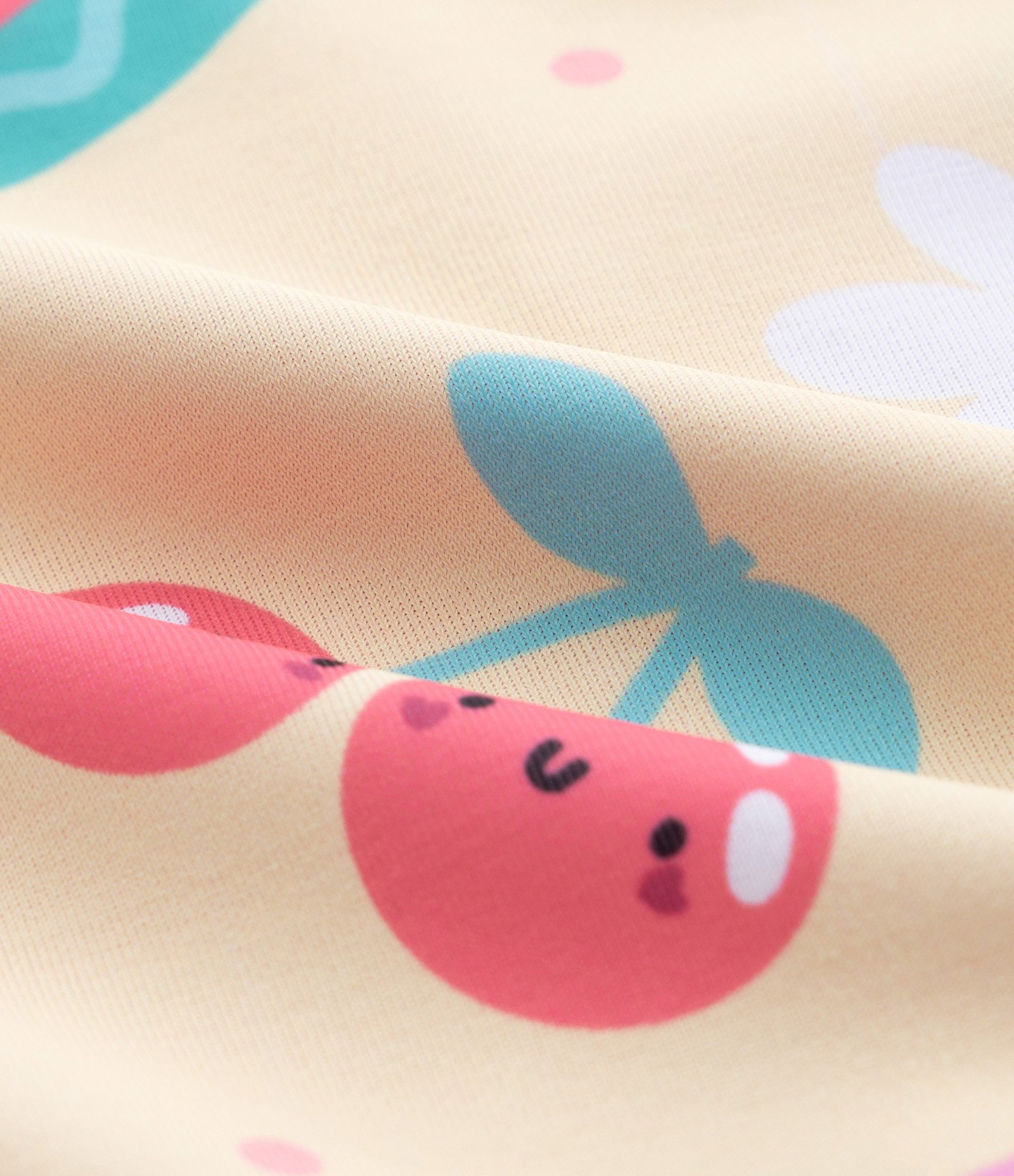 Conjunto Infantil Maiô e Chapéu com Estampa de Frutas Divertidas com Proteção UV - Tam 6-12 meses a 4 Anos Amarelo 5