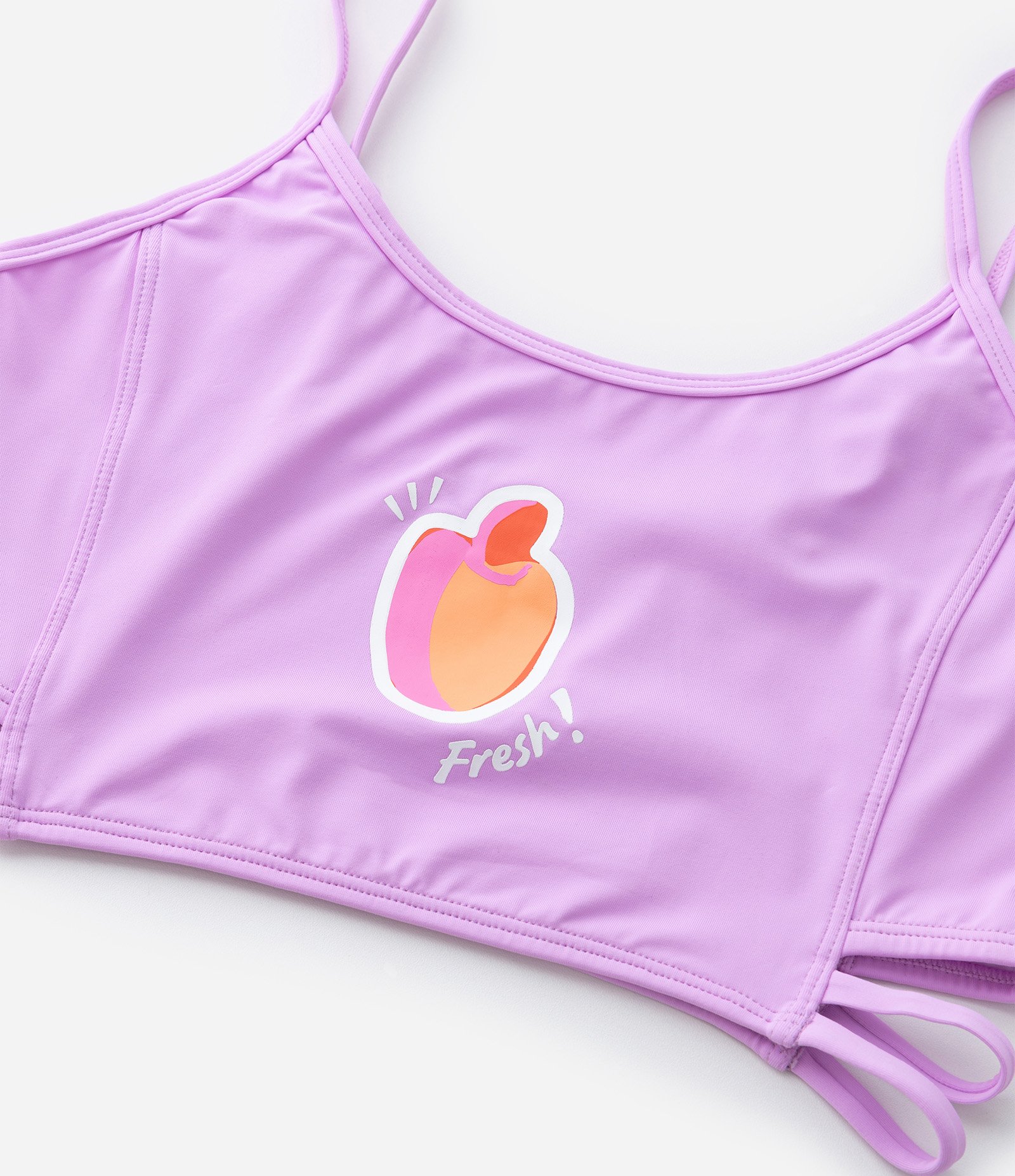 Biquíni Infantil com Tiras Laterais e Proteção UV - Tam 5 a 14 Anos Roxo 10