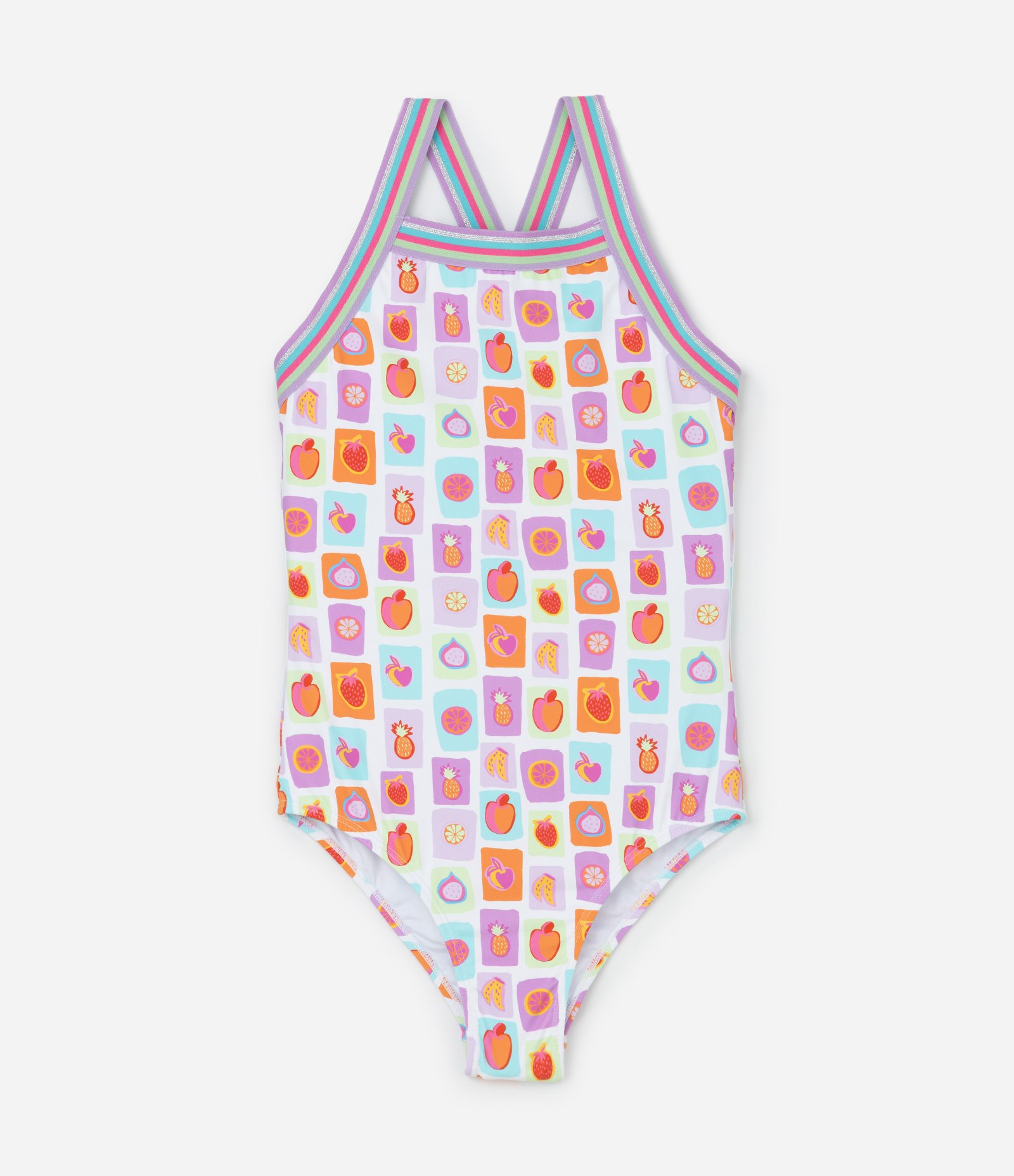 Maiô Infantil com Tira Larga e Estampa de Frutinhas - Tam 5 a 14 anos Multicores 1