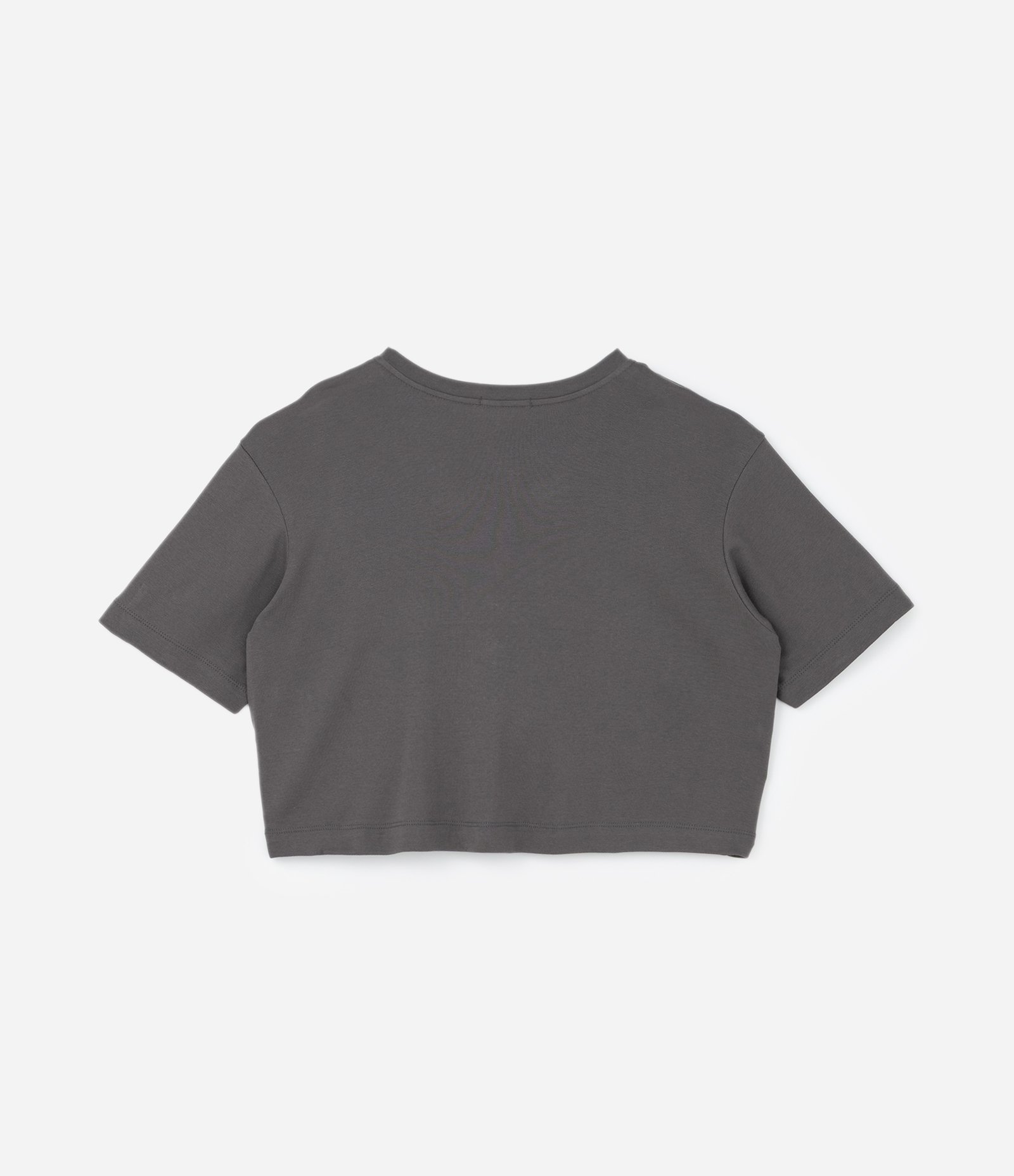 Blusa em Ribana com Chatons na Gola Curve & Plus Size Cinza 5