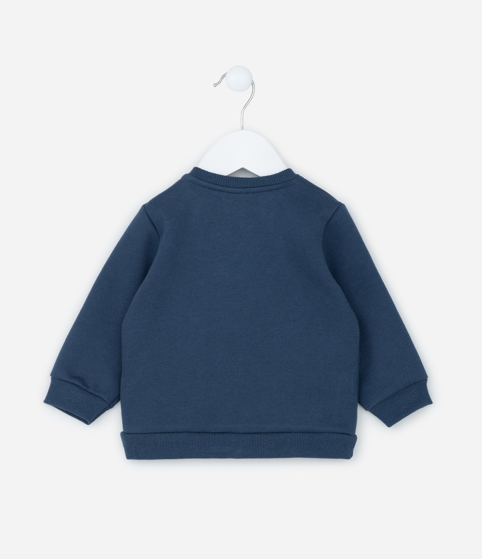 Casaco Infantil com Estampa Interativa Ursinho - Tam 0 a 18 meses Azul 2