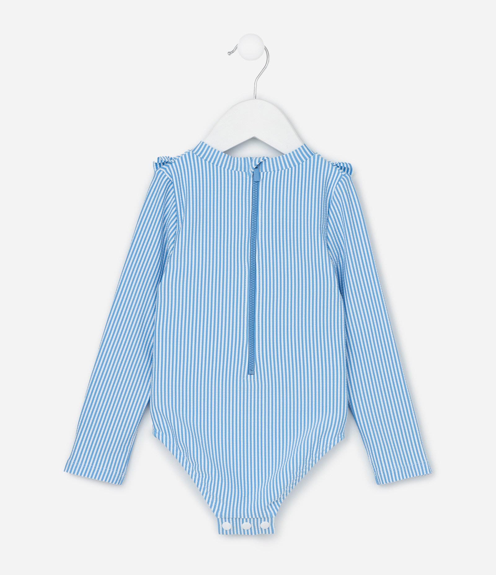 Maiô Infantil com Proteção UV e Babadinhos - Tam 1 a 4 Anos Azul 5