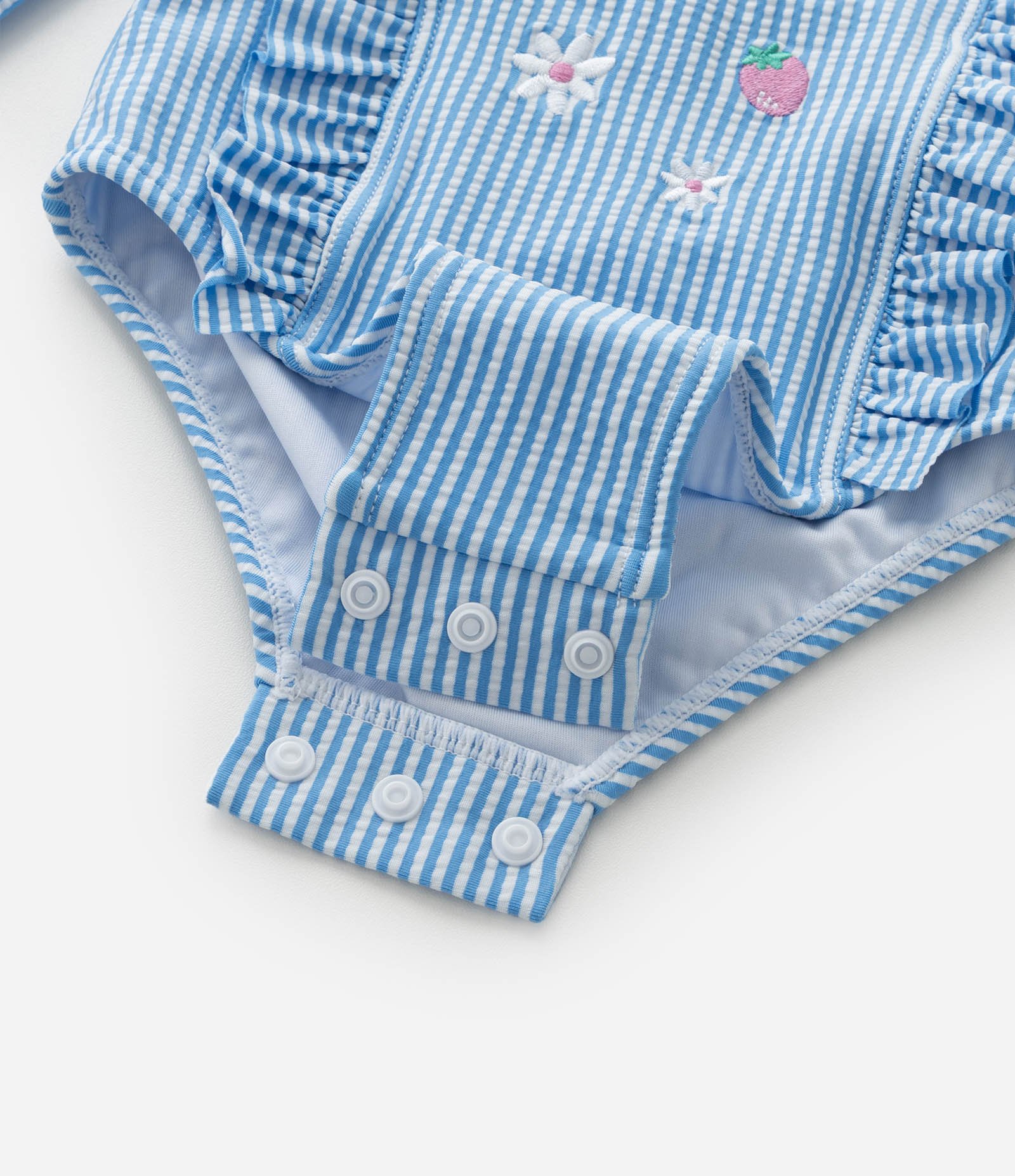 Maiô Infantil com Proteção UV e Babadinhos - Tam 1 a 4 Anos Azul 6