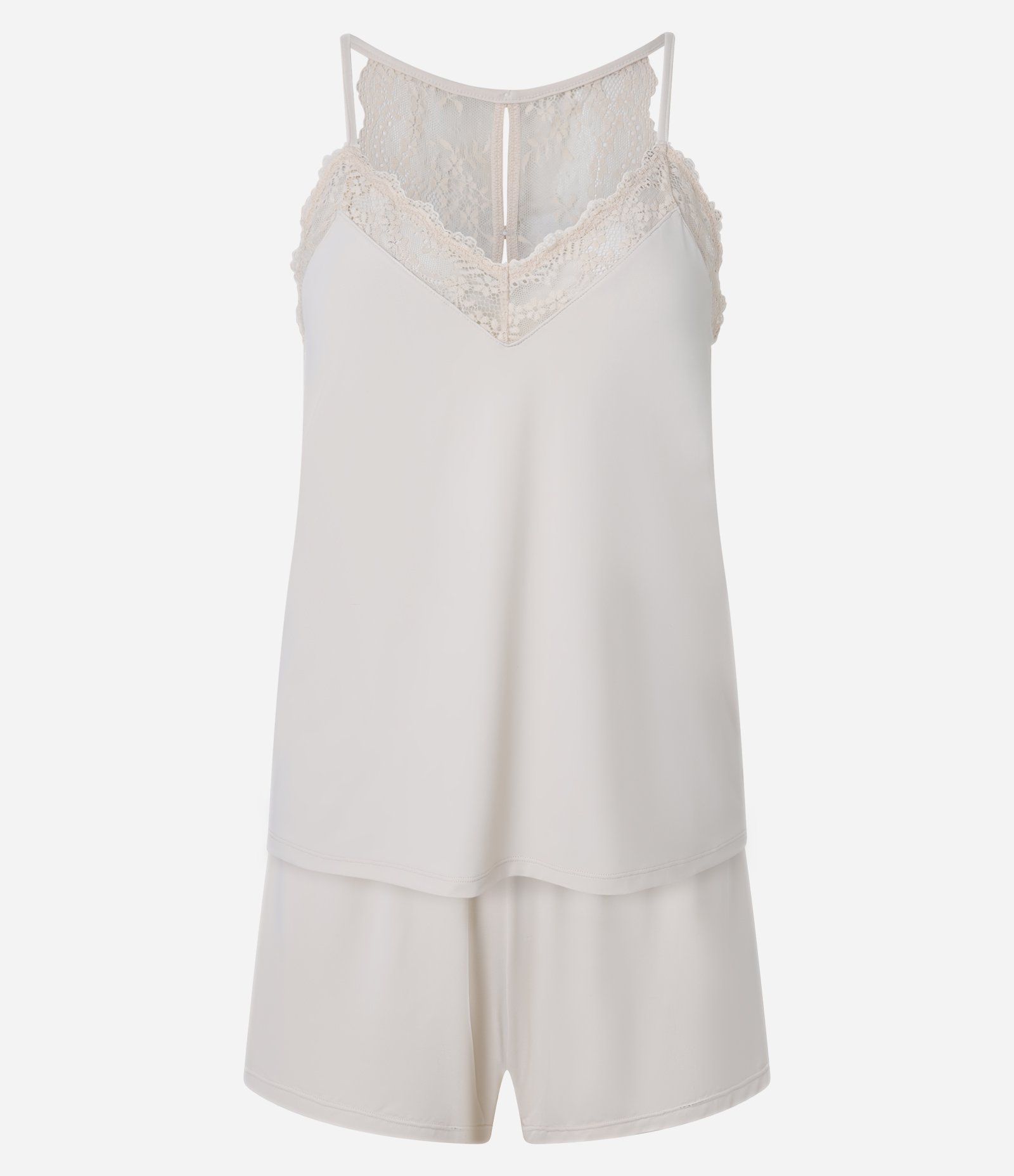 Pijama Short Doll com Detalhes em Renda Rosa Claro 2