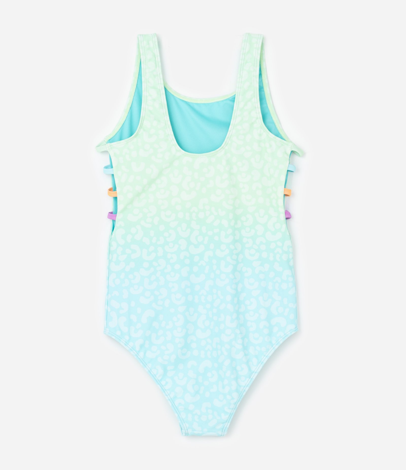 Maiô Infantil com Estampa Degradê Animal Print - Tam 5 a 14 Anos Verde/Azul 2