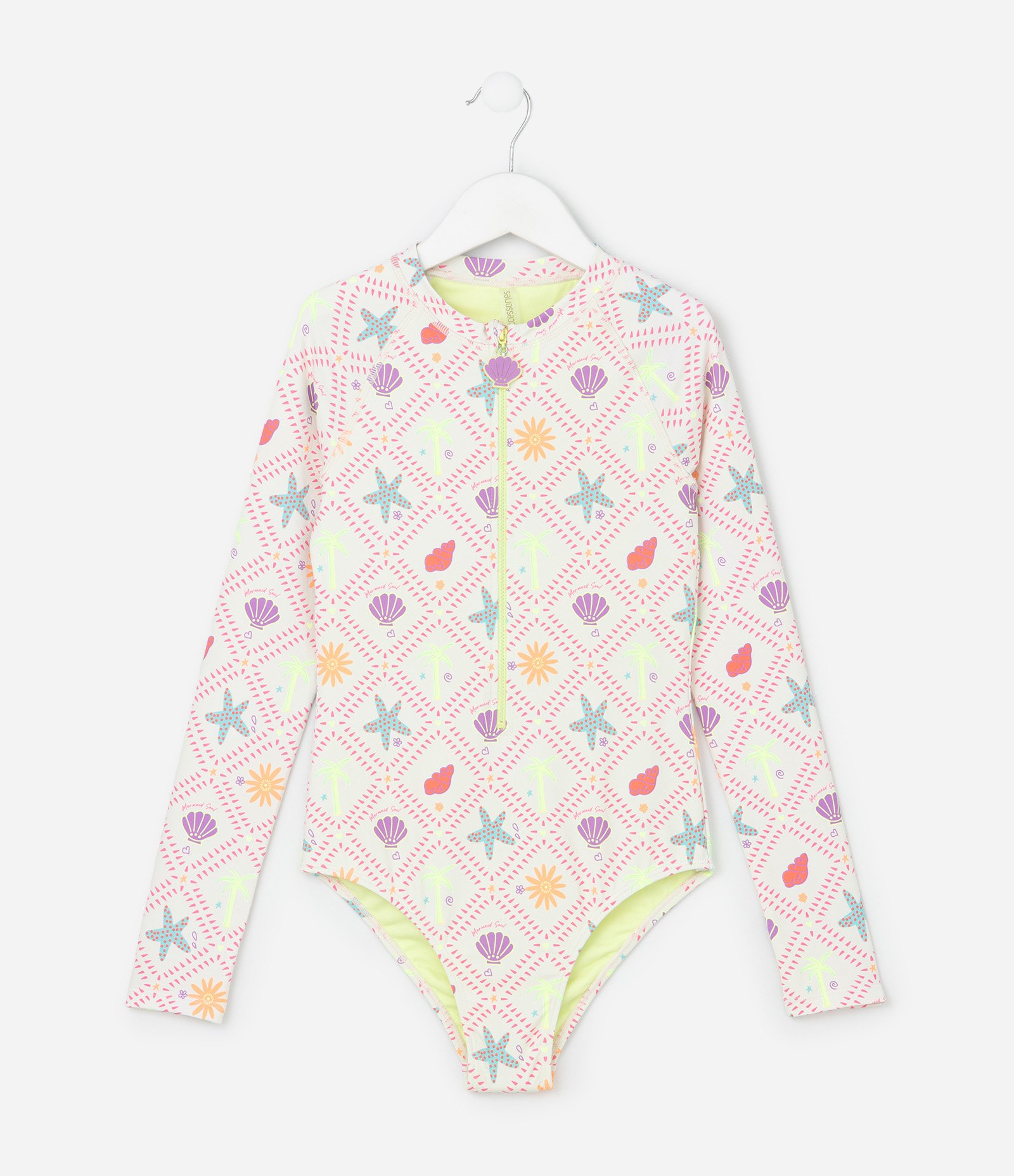 Maiô Infantil em Microfibra com Estampa Tropical - Tam 5 a 14 Anos Multicores 1