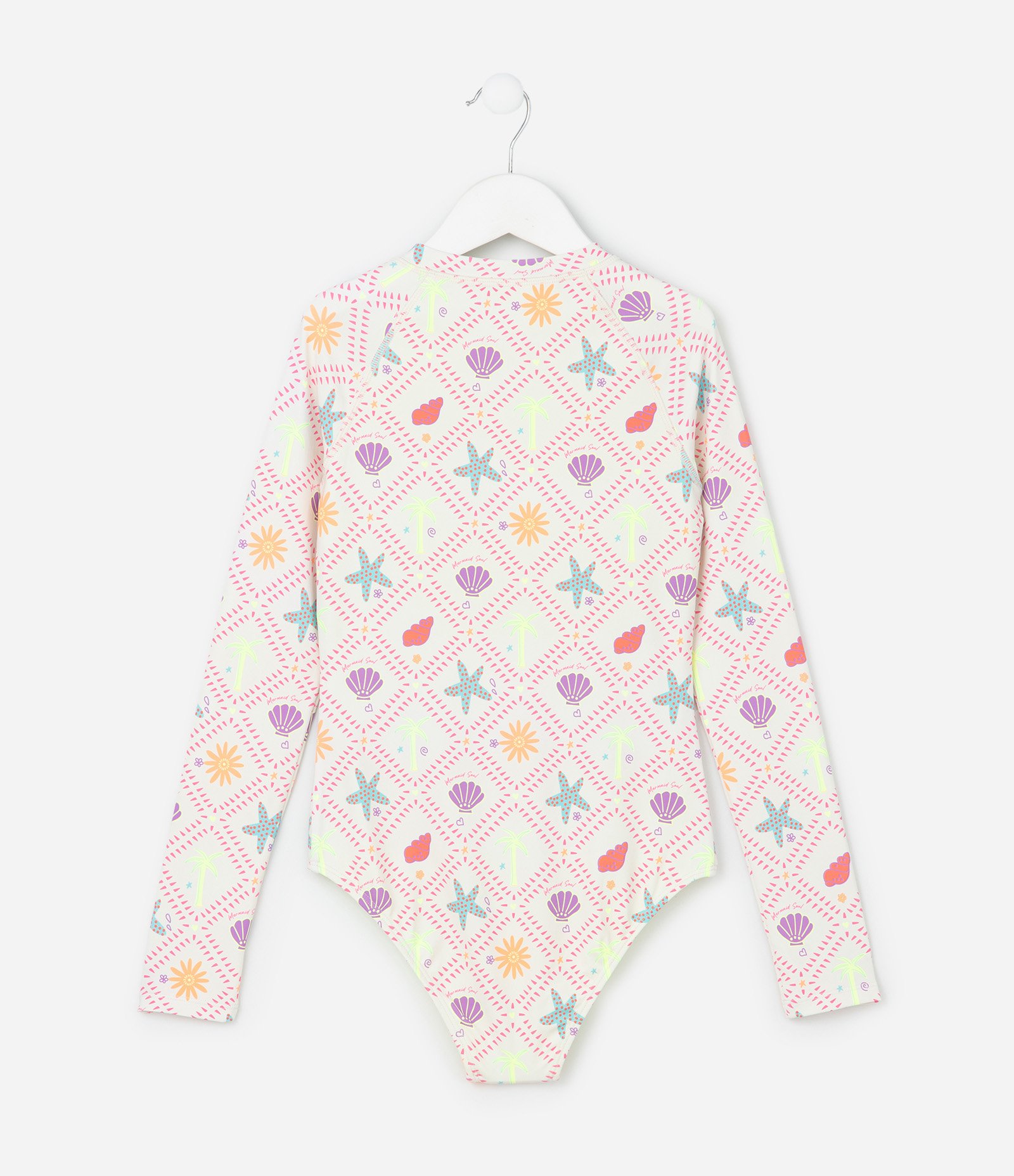 Maiô Infantil em Microfibra com Estampa Tropical - Tam 5 a 14 Anos Multicores 2