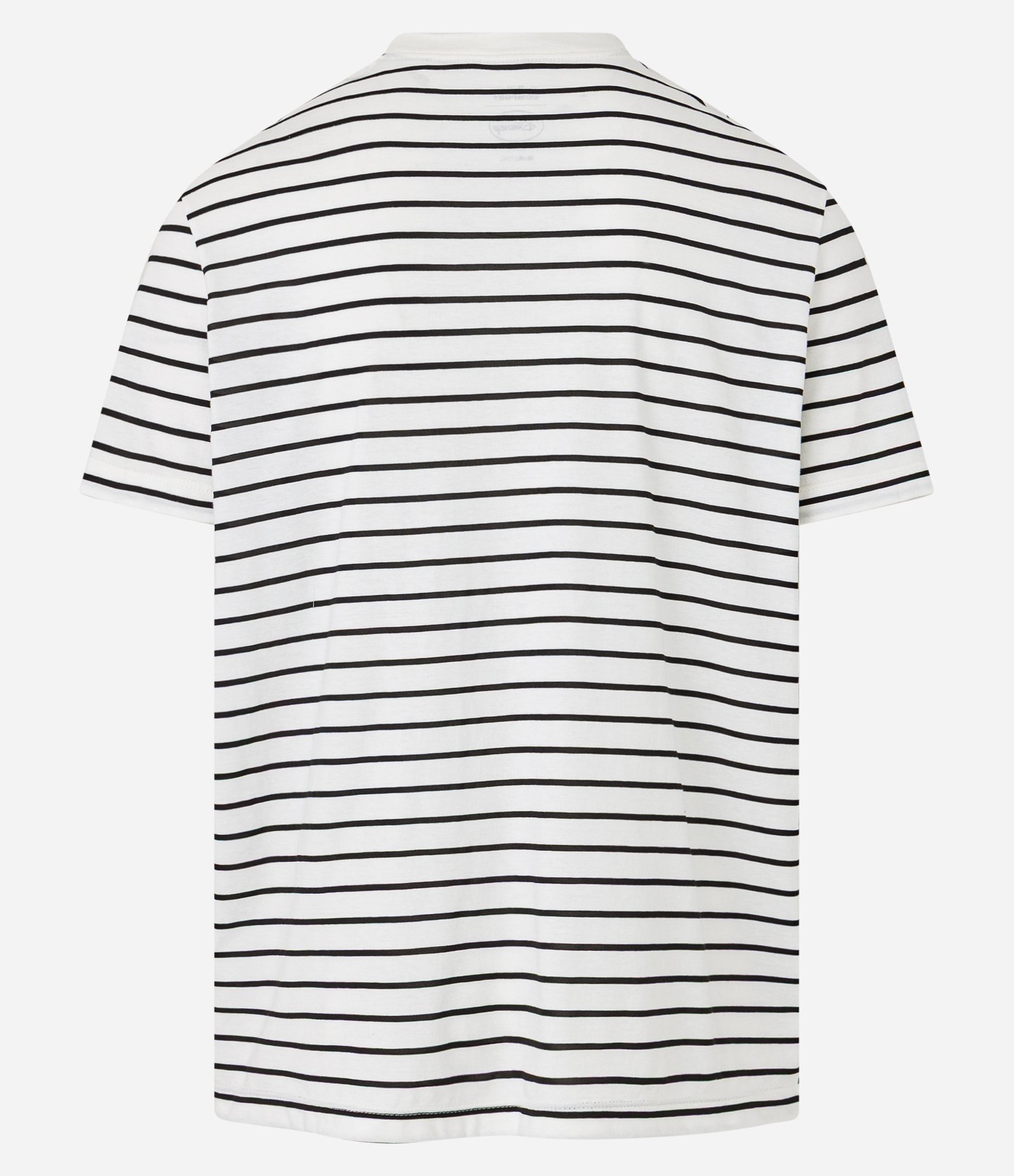 Camiseta Comfort com Fio Tinto e Estampa Listrada do Zangado Branco 5