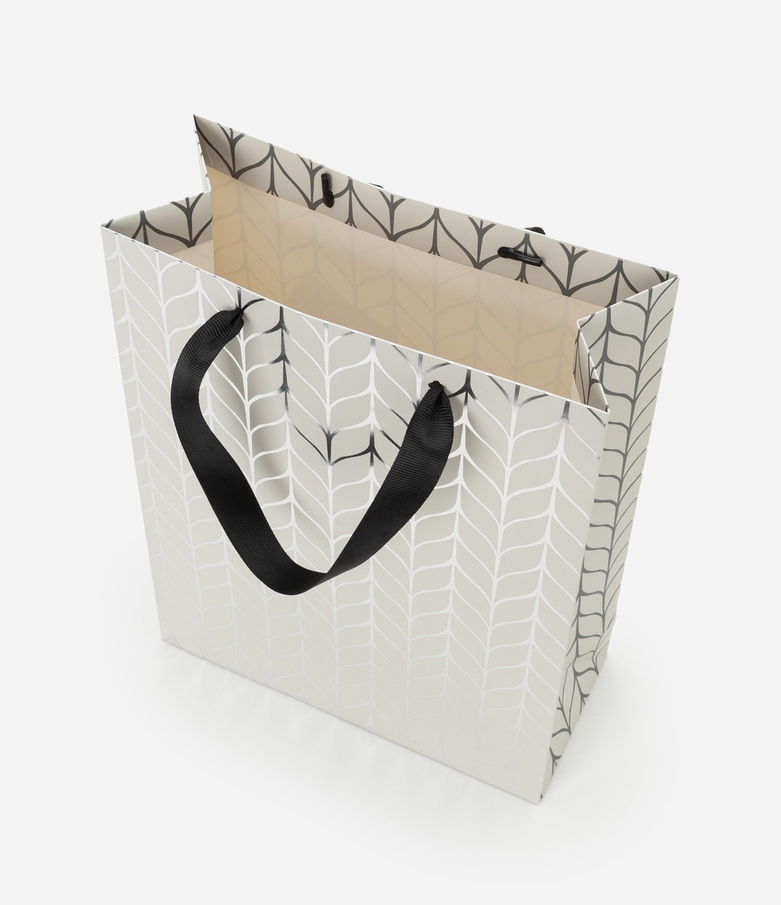 Embalagem de Presente Pequena com Estampa Espinha de Peixe Off White 3