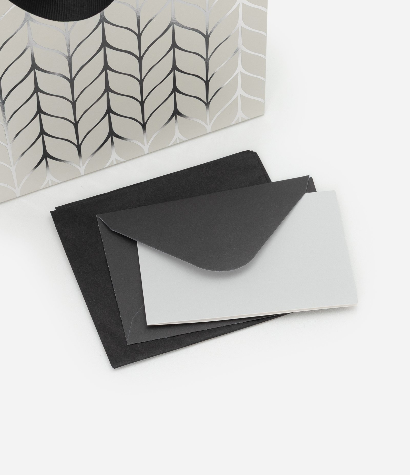 Embalagem de Presente Pequena com Estampa Espinha de Peixe Off White 4