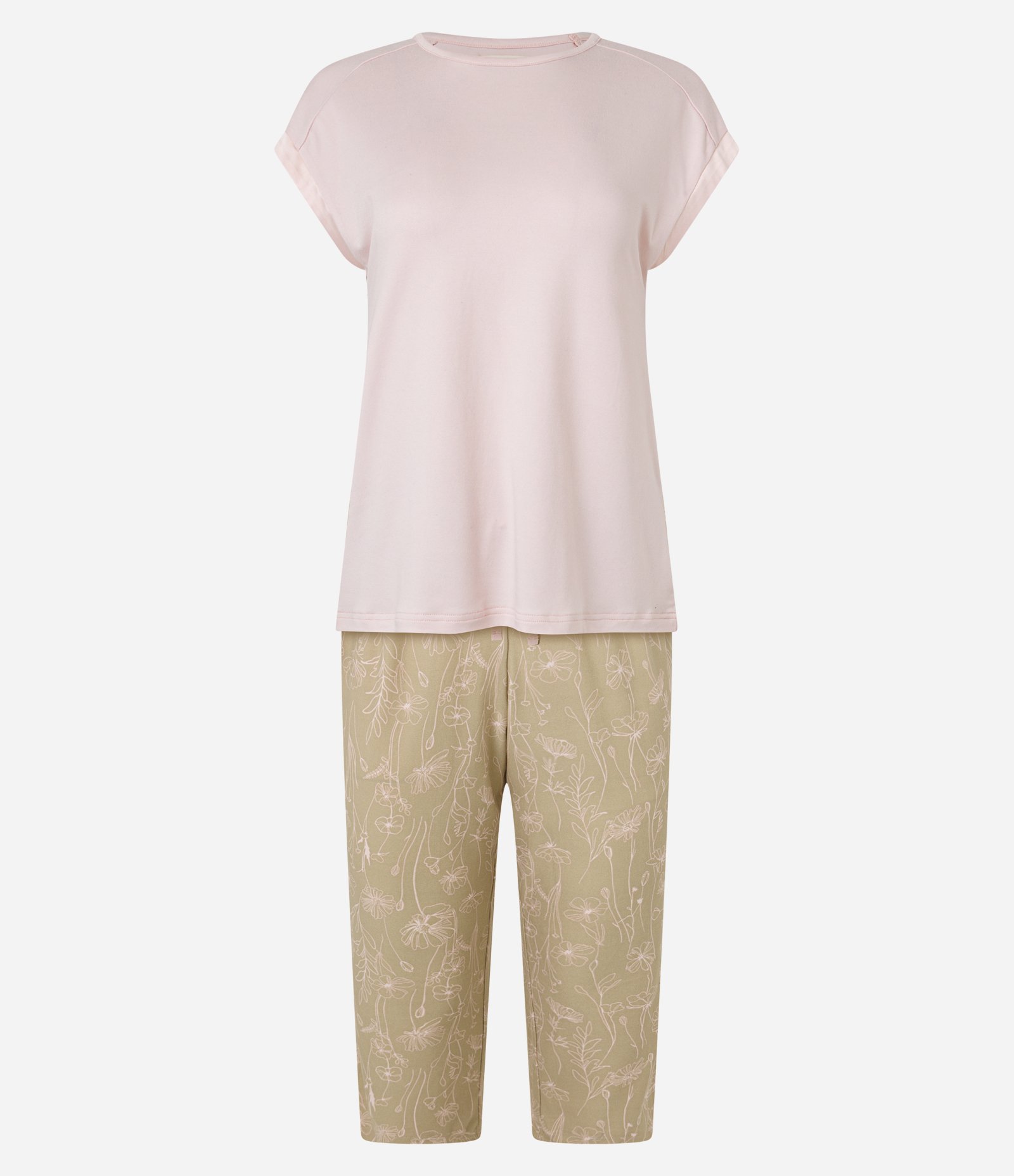 Pijama Capri com Detalhe de Cetim e Estampa Floral Multicores 4