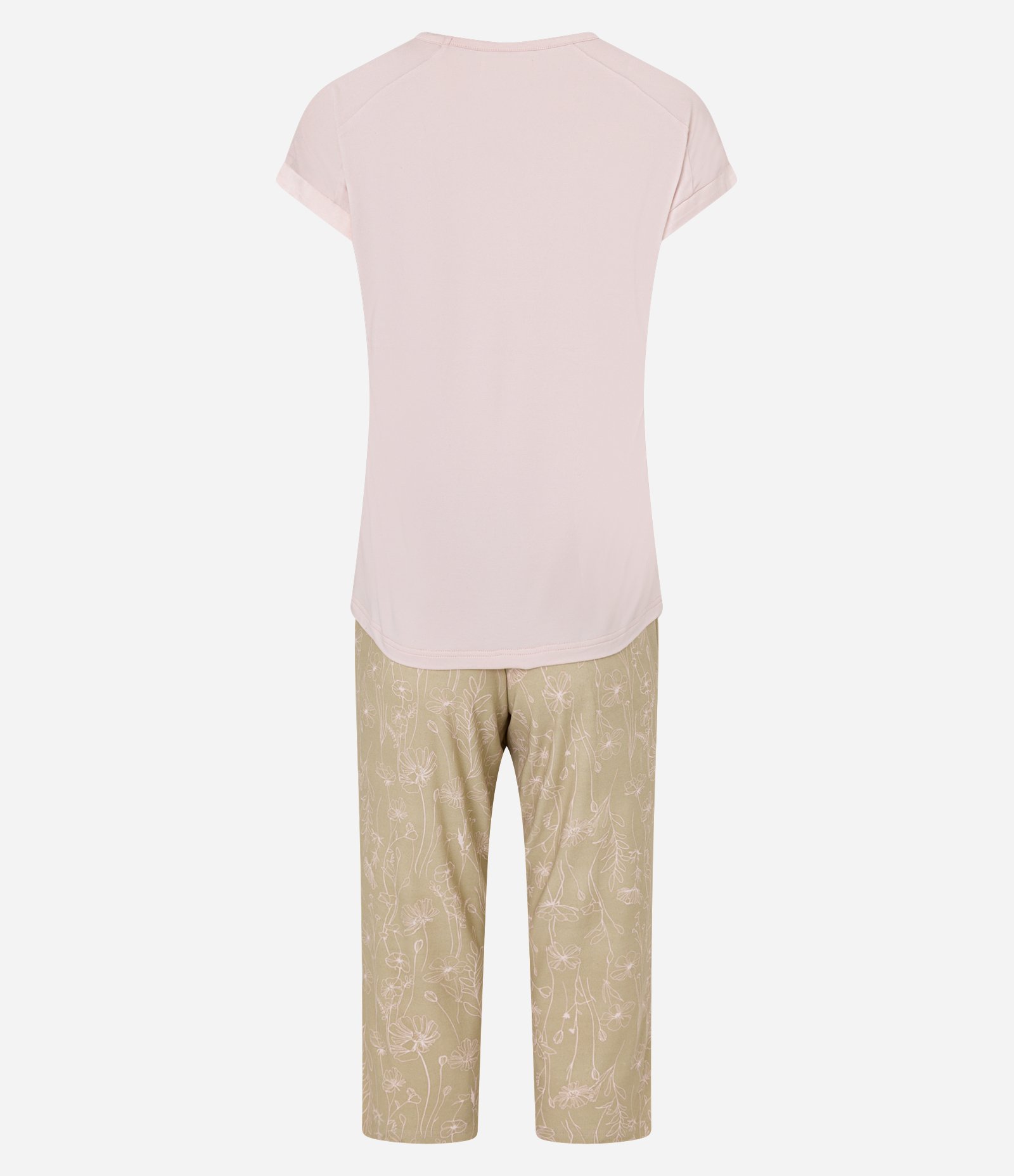 Pijama Capri com Detalhe de Cetim e Estampa Floral Multicores 5