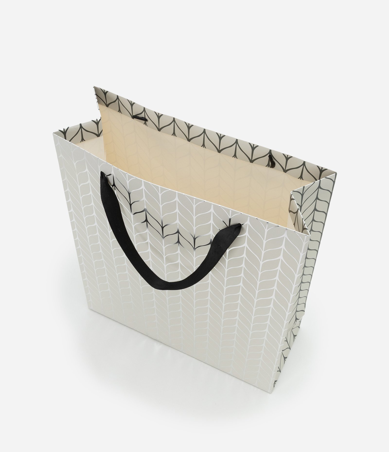 Embalagem de Presente Média com Estampa Espinha de Peixe Off White 4