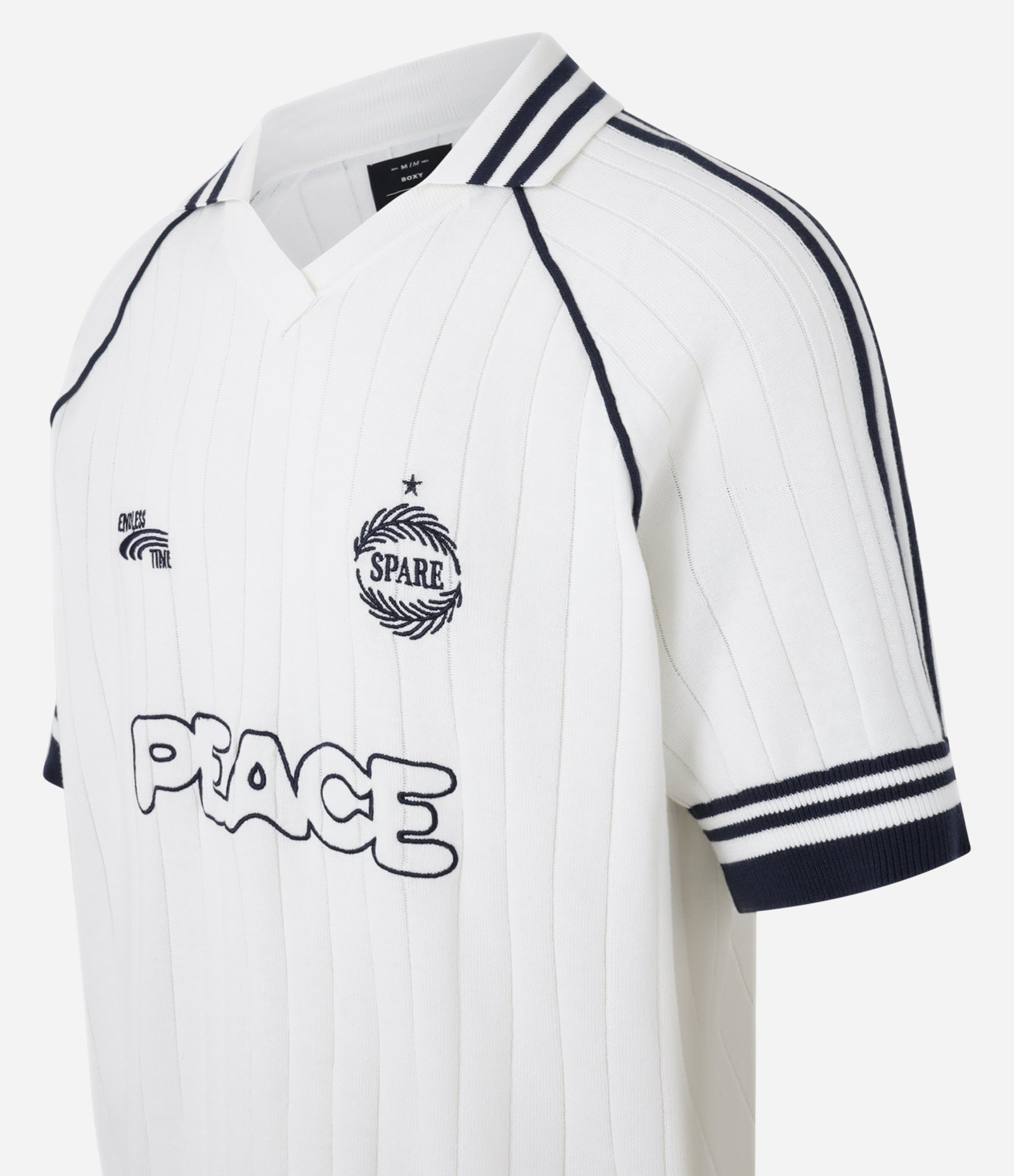 Camisa Polo Boxy em Tricô com Bordado Localizado Off White 8