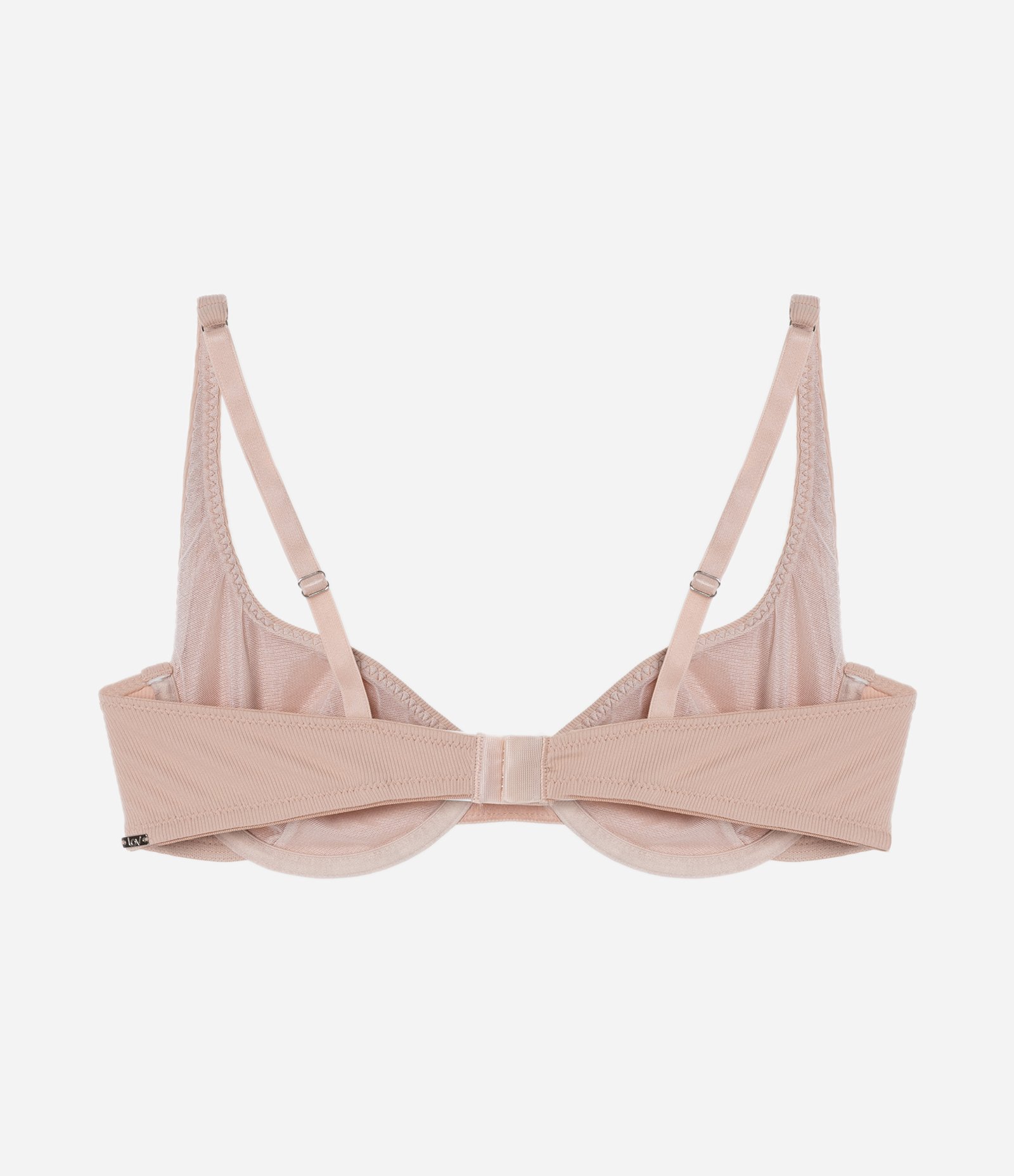 Sutiã sem Bojo com Aro em Poliamida com Texturas Bege 6