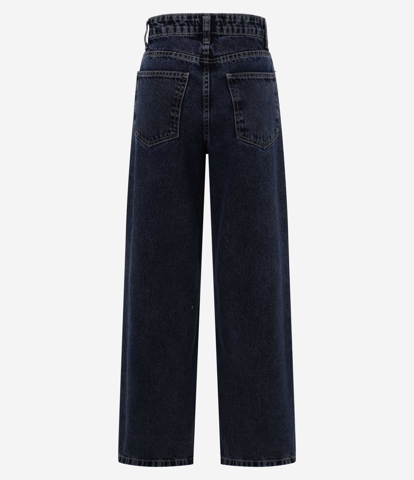 Calça Wide Leg em Jeans com Cintura Alta Azul 8