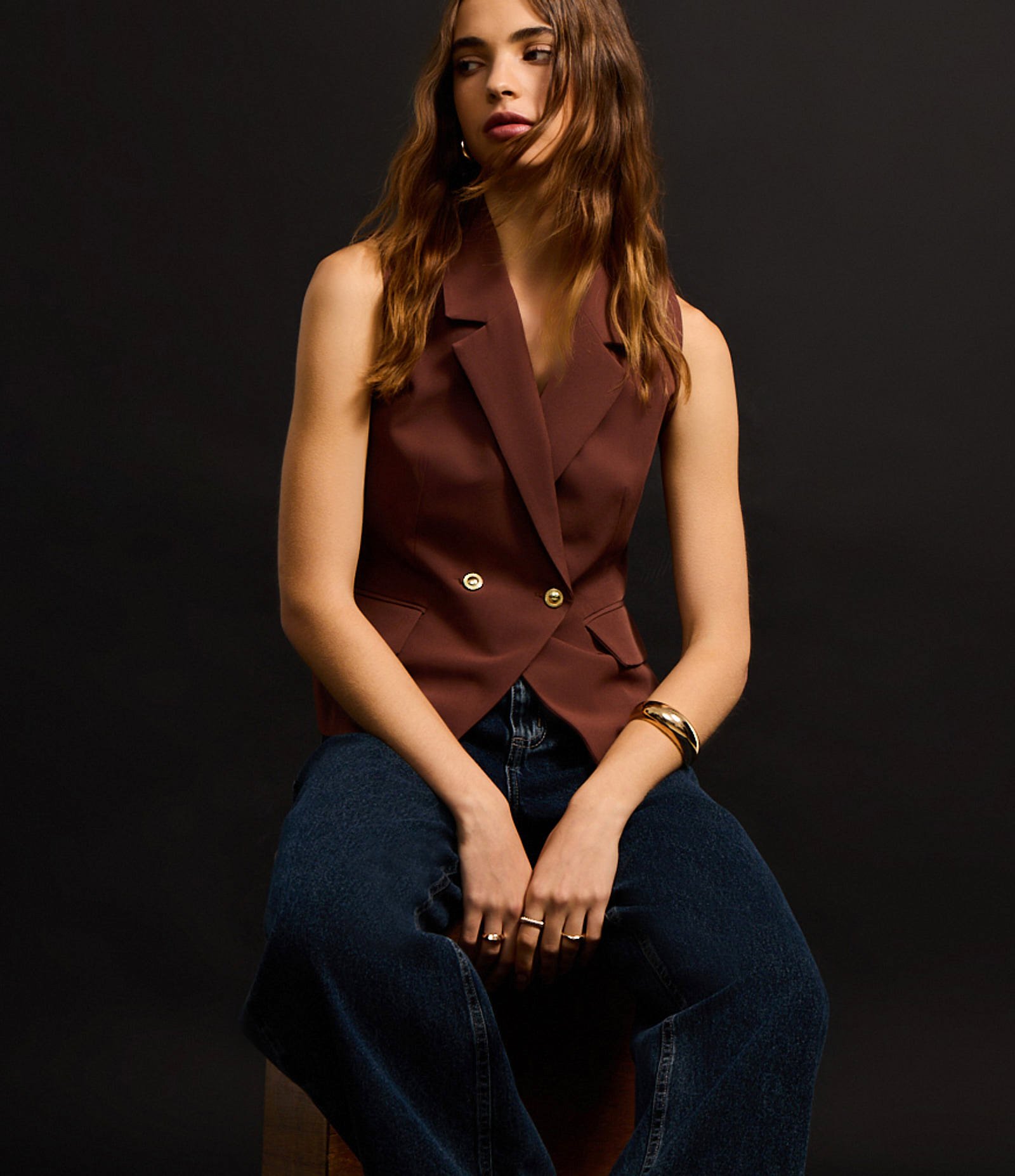 Calça Wide Leg em Jeans com Cintura Alta Azul 6