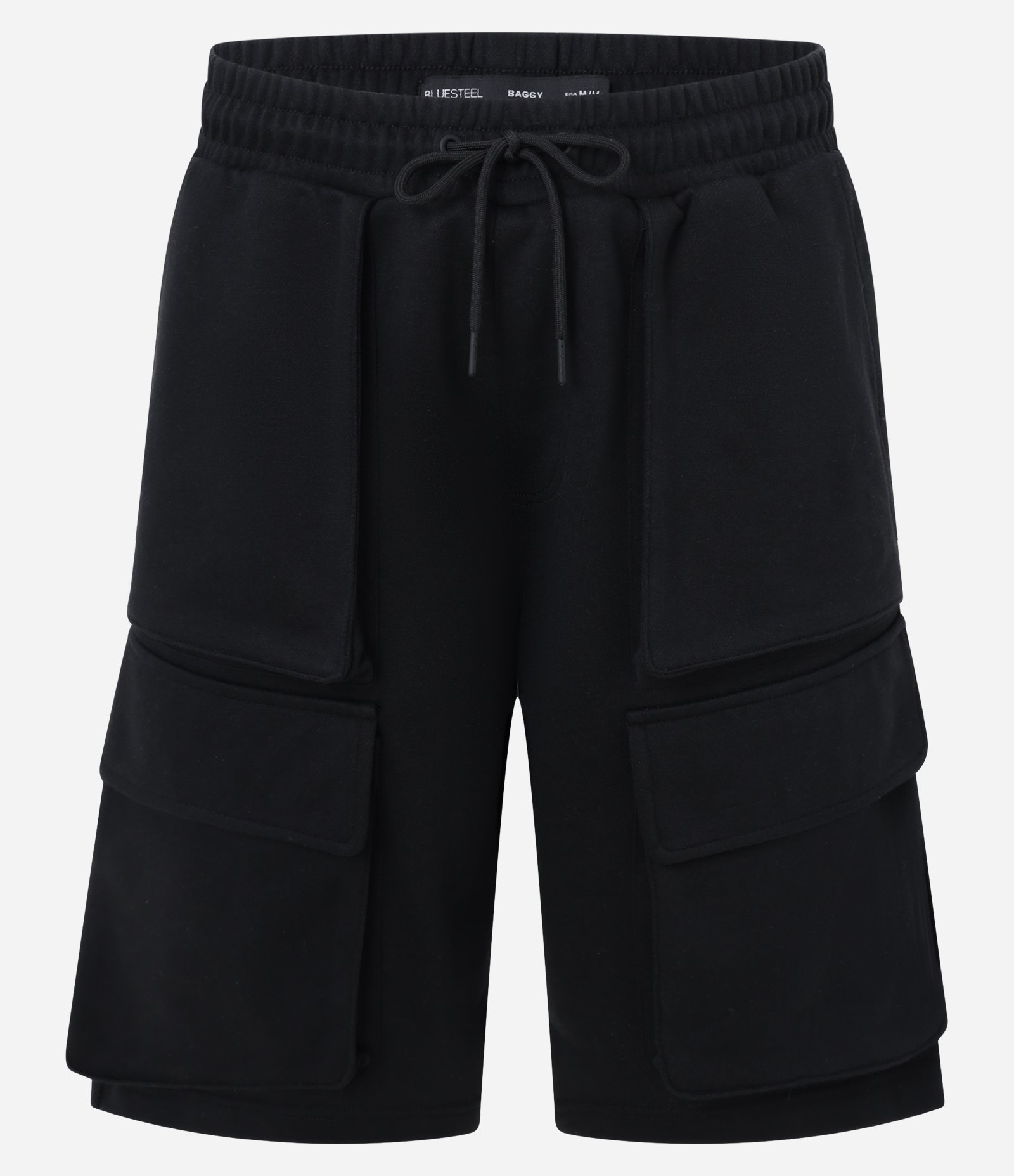 Bermuda Baggy em Moletom com Bolso Cargo Preto 5