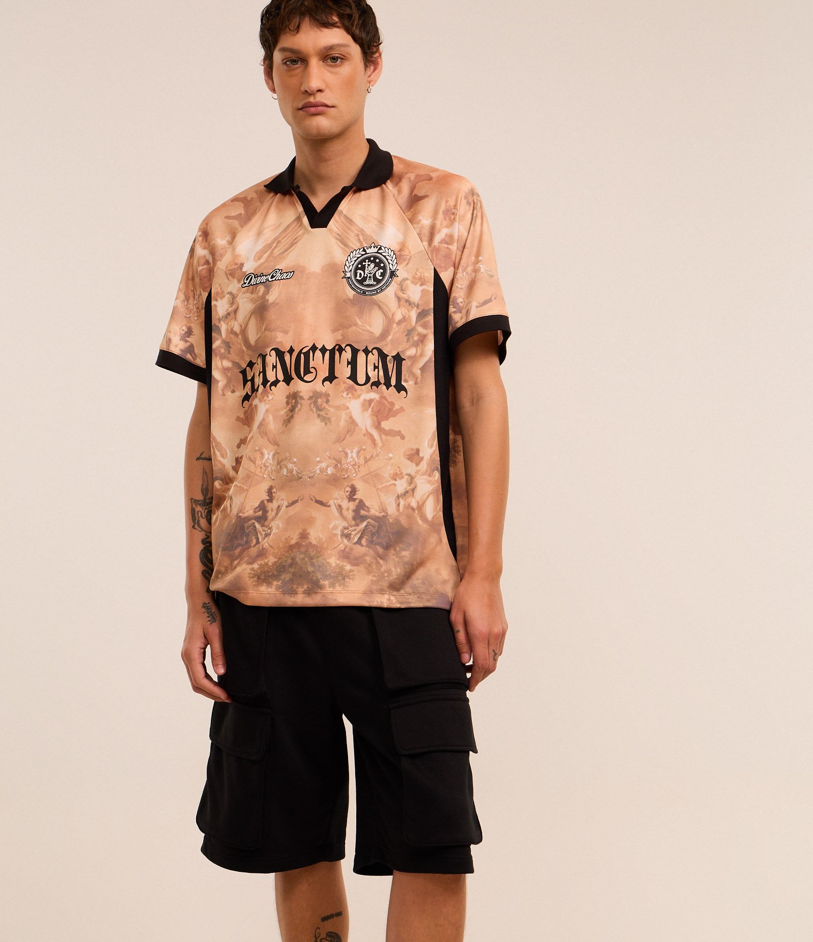 Bermuda Baggy em Moletom com Bolso Cargo Preto 4