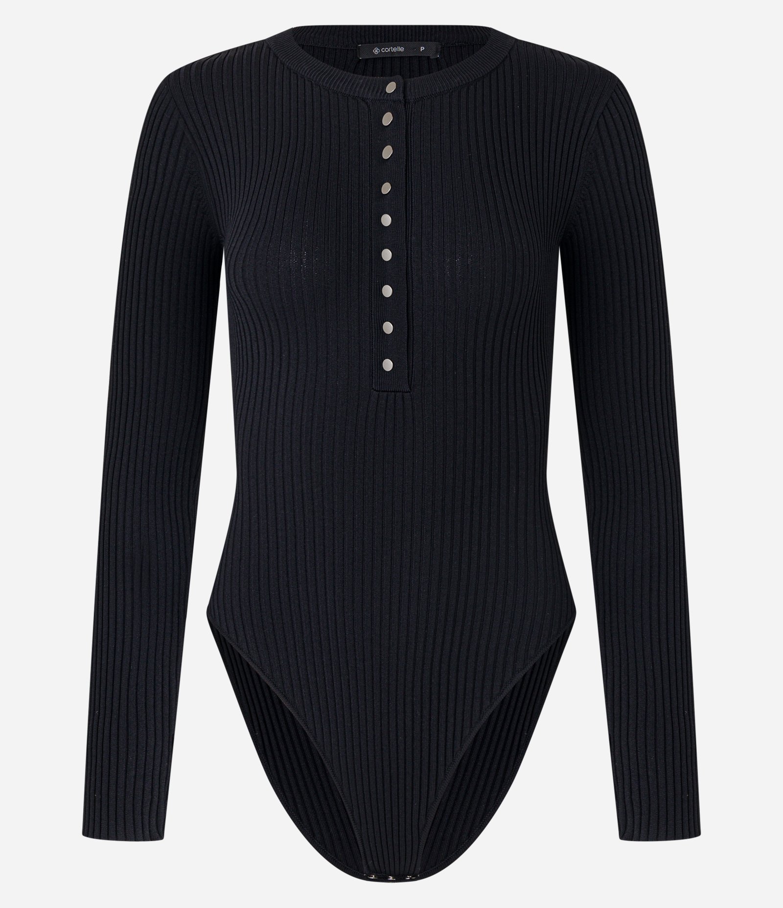 Body em Tricô Texturizado e Botões Frontais Preto 5