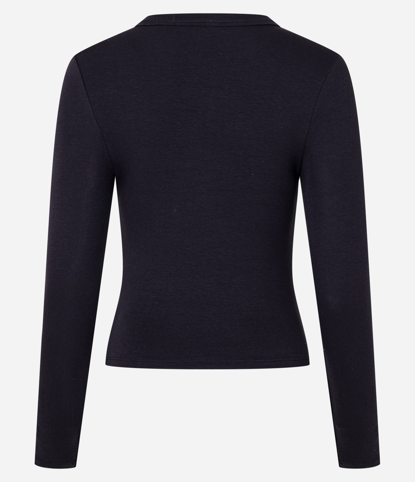 Blusa em Ribana com Gola Redonda Preto 6