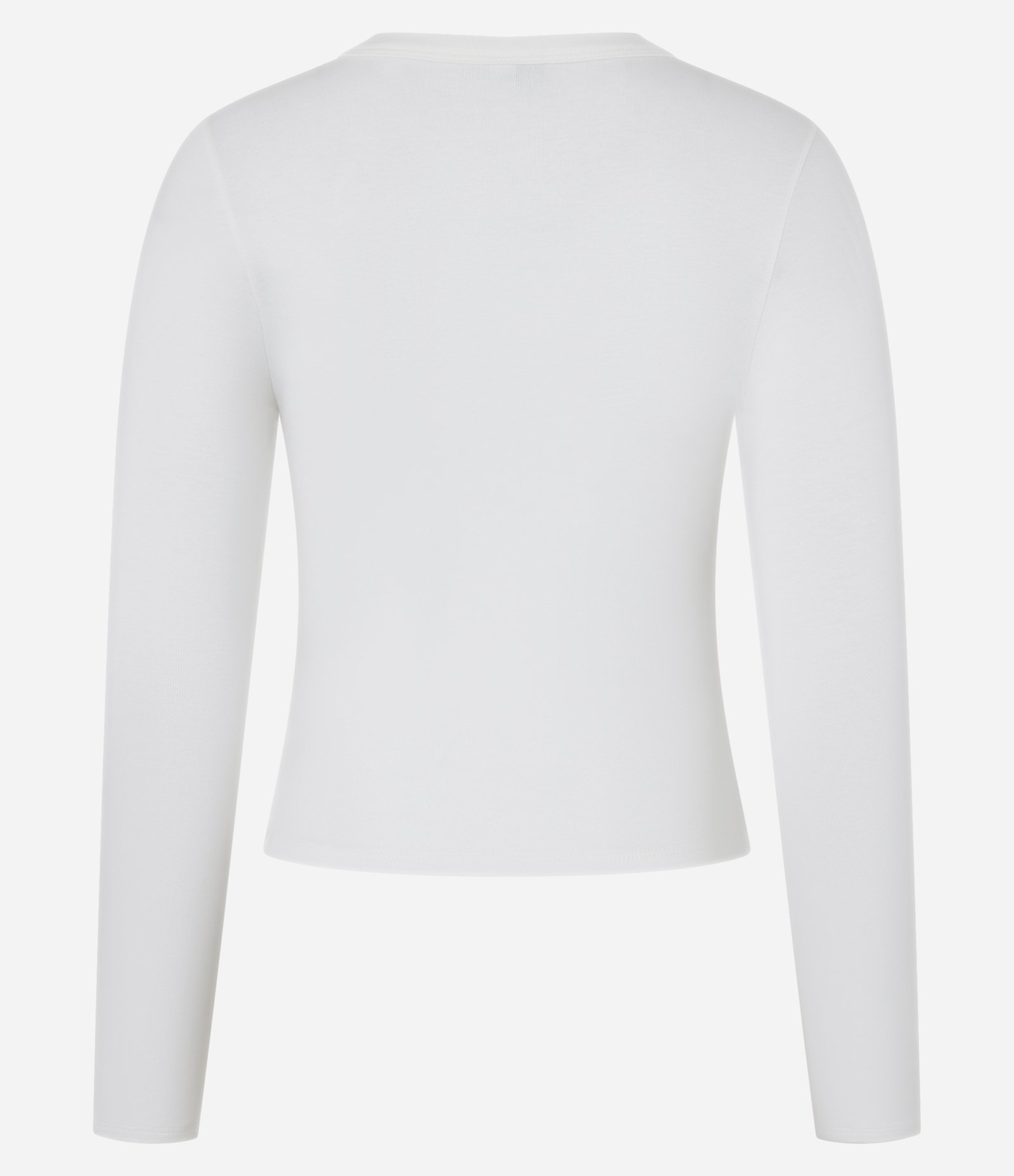 Blusa em Ribana com Gola Redonda Branco Neve 5