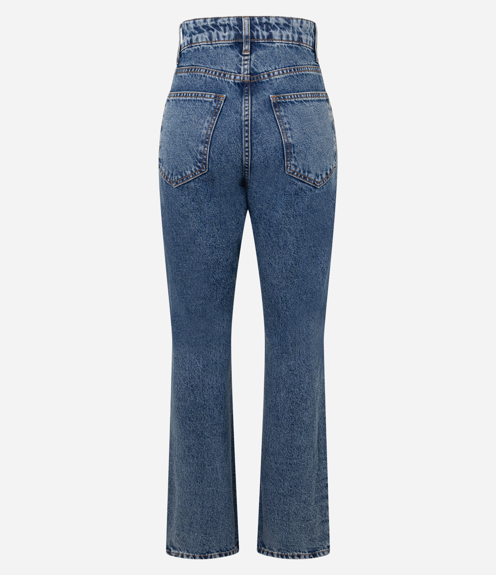 Calça Mom Comfort em Jeans com Brilhos de Strass Azul 7