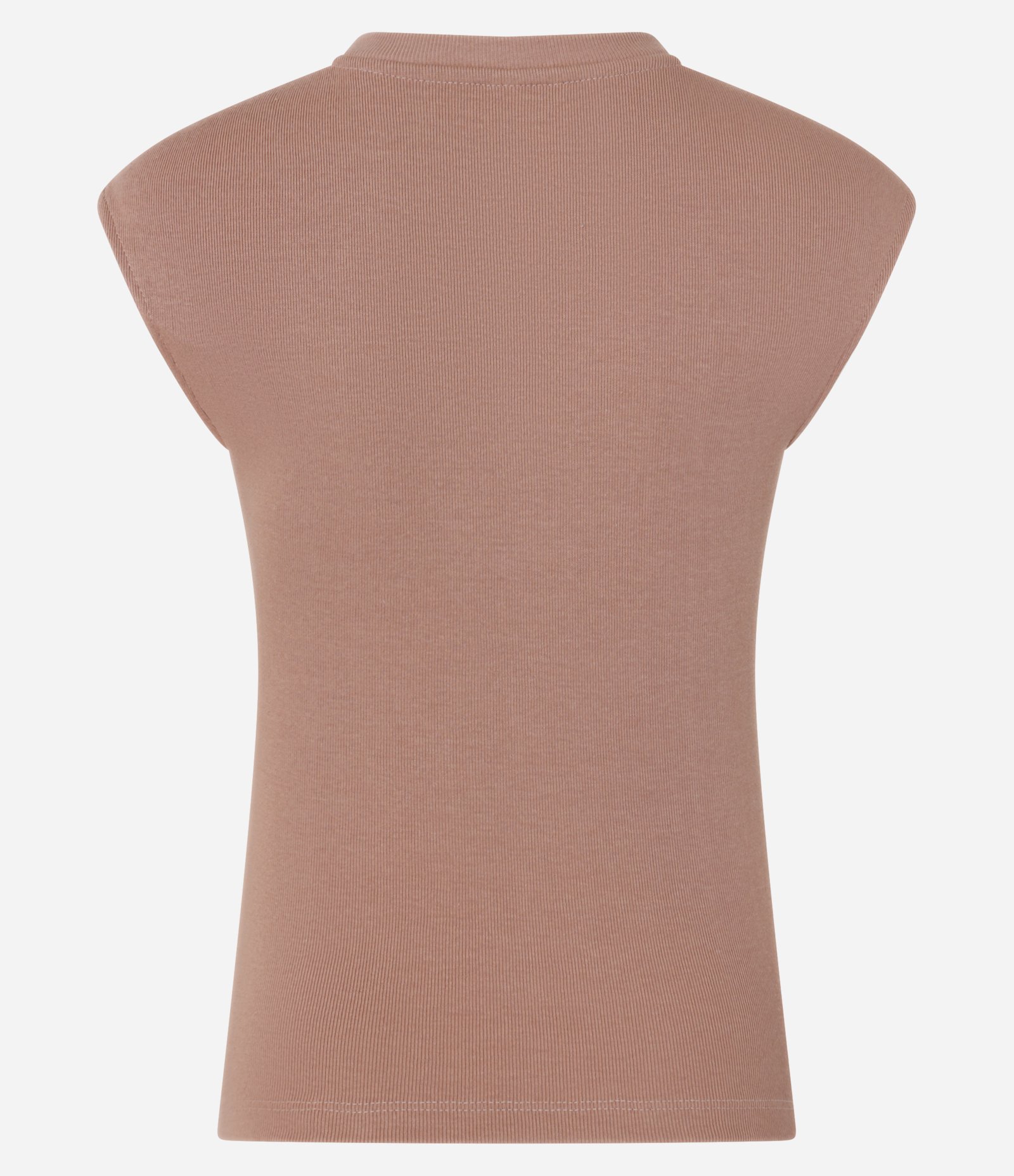 Blusa sem Manga em Ribana com Ombro Deslocado Rosa 5