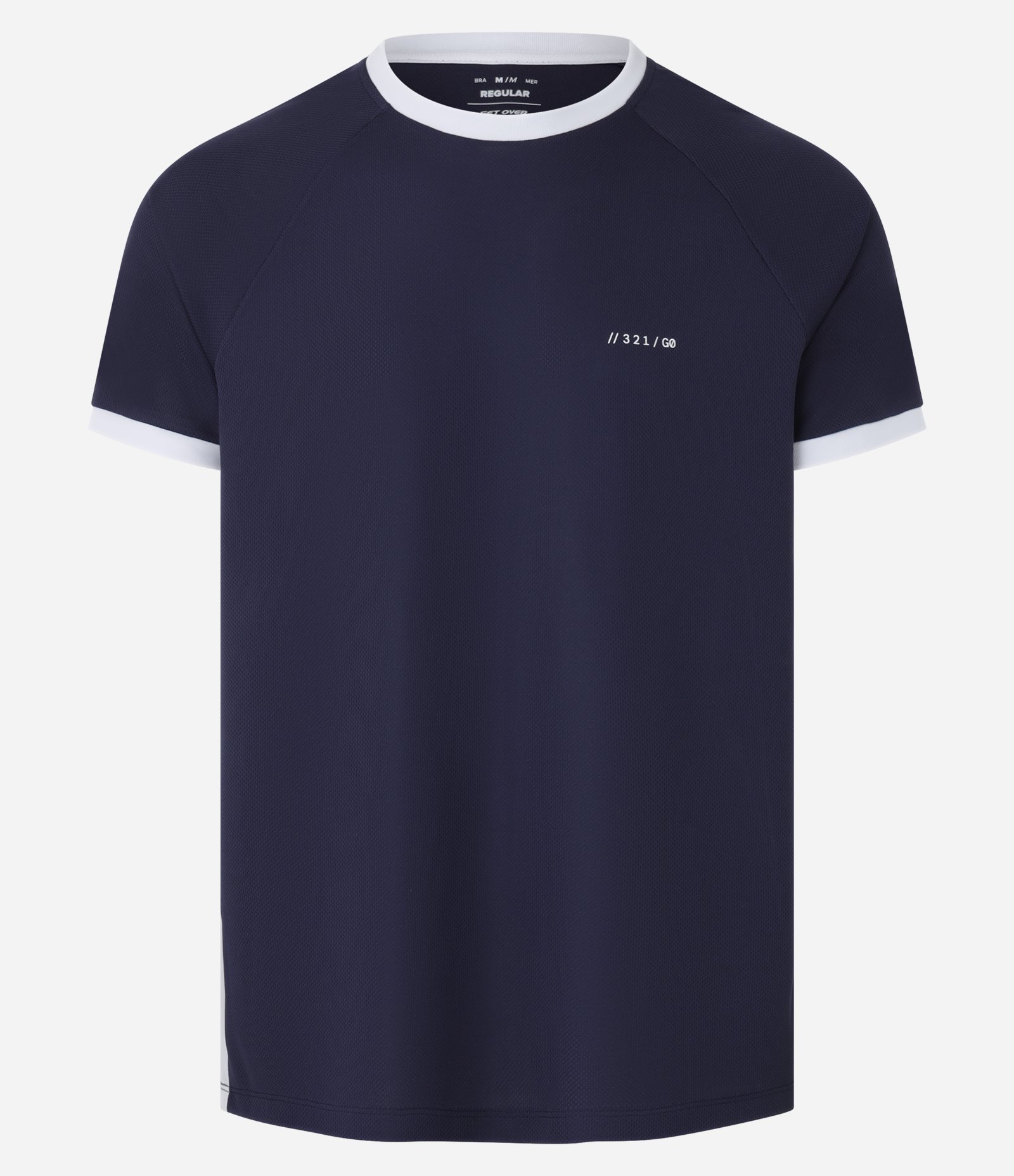 Camiseta Esportiva de Futebol em Tecnologia Dry em Recortes Contrastantes Azul 5