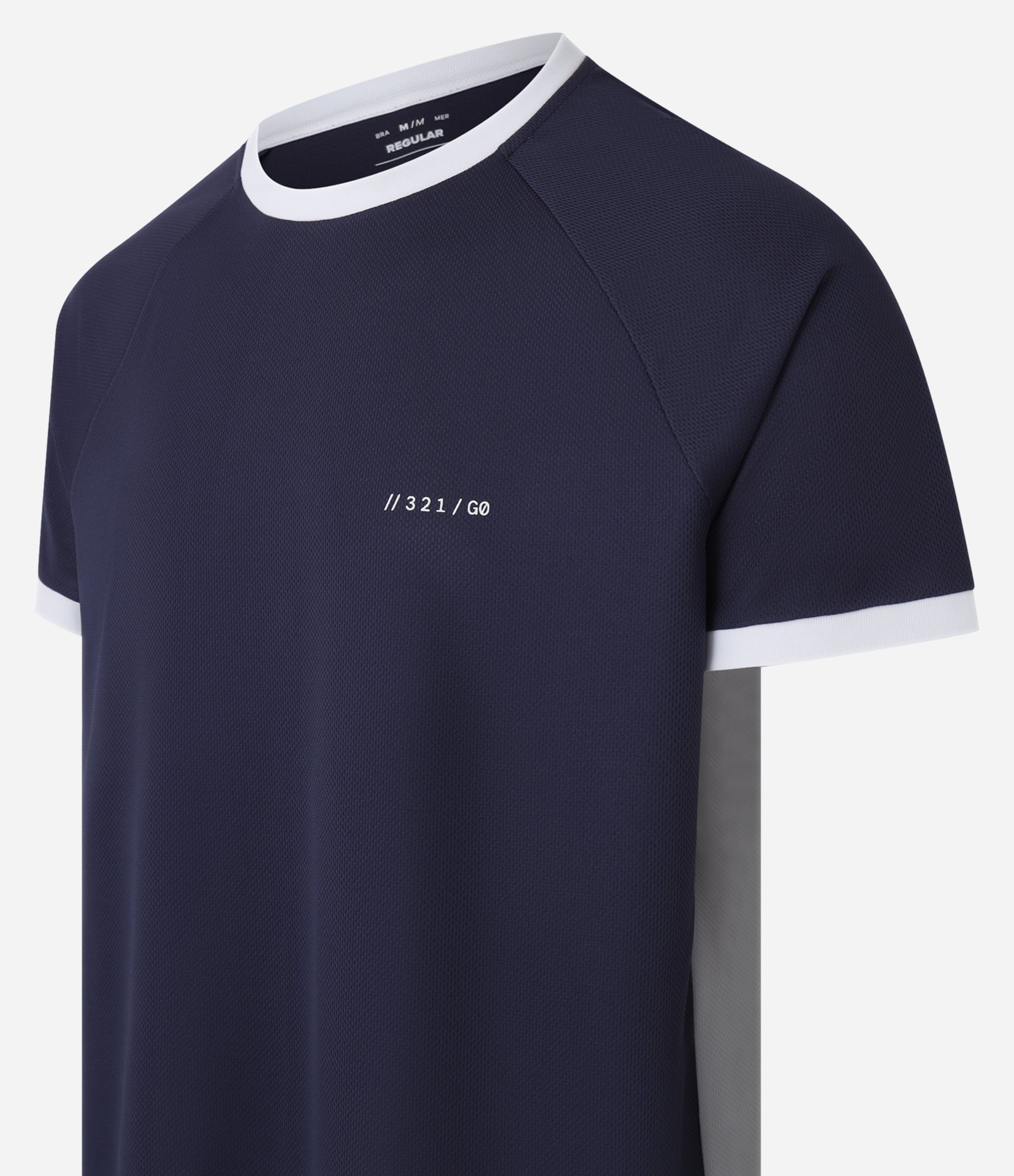 Camiseta Esportiva de Futebol em Tecnologia Dry em Recortes Contrastantes Azul 6