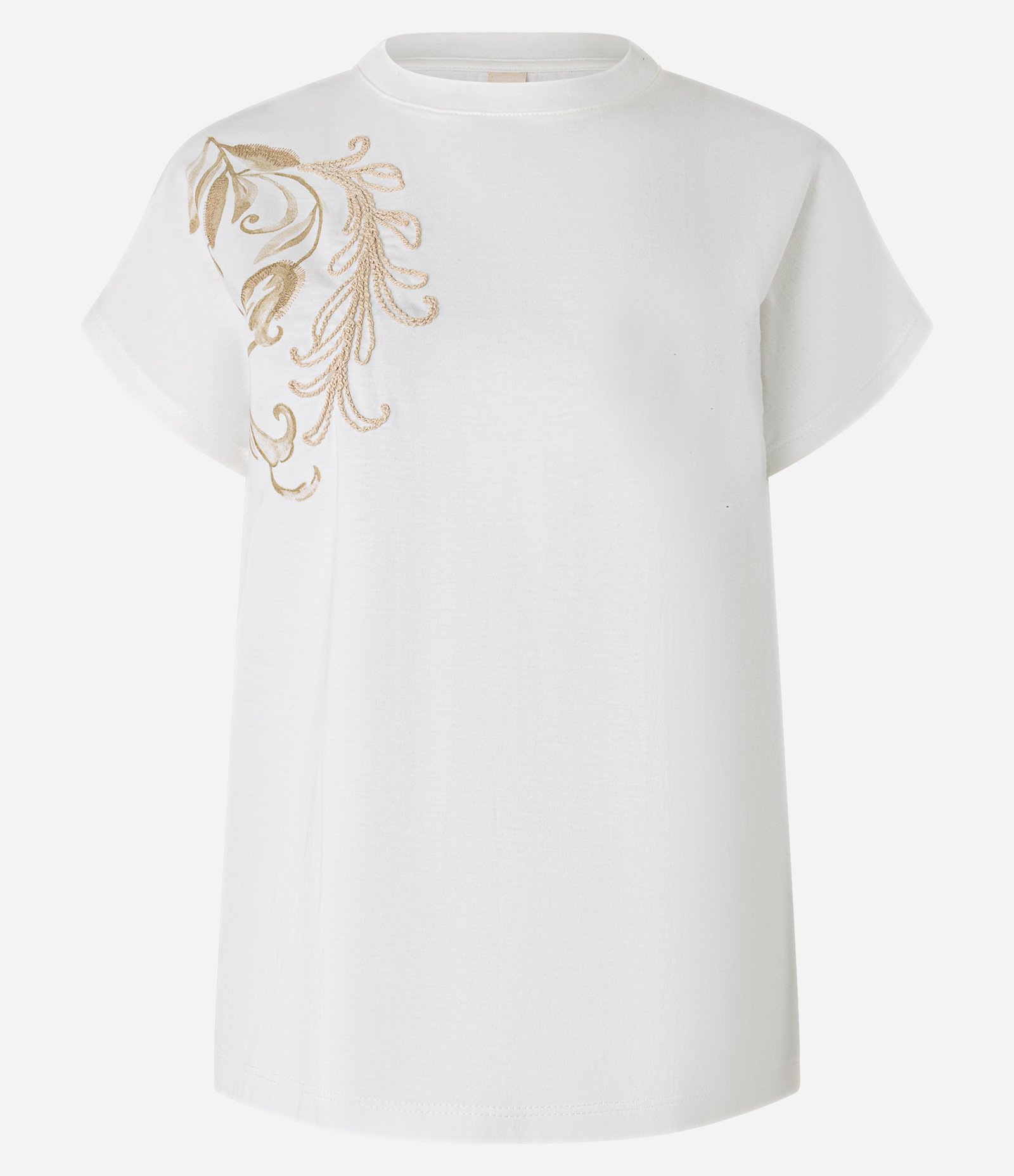 Blusa em Algodão com Estampa e Bordado Floral com Folhagem Branco 4