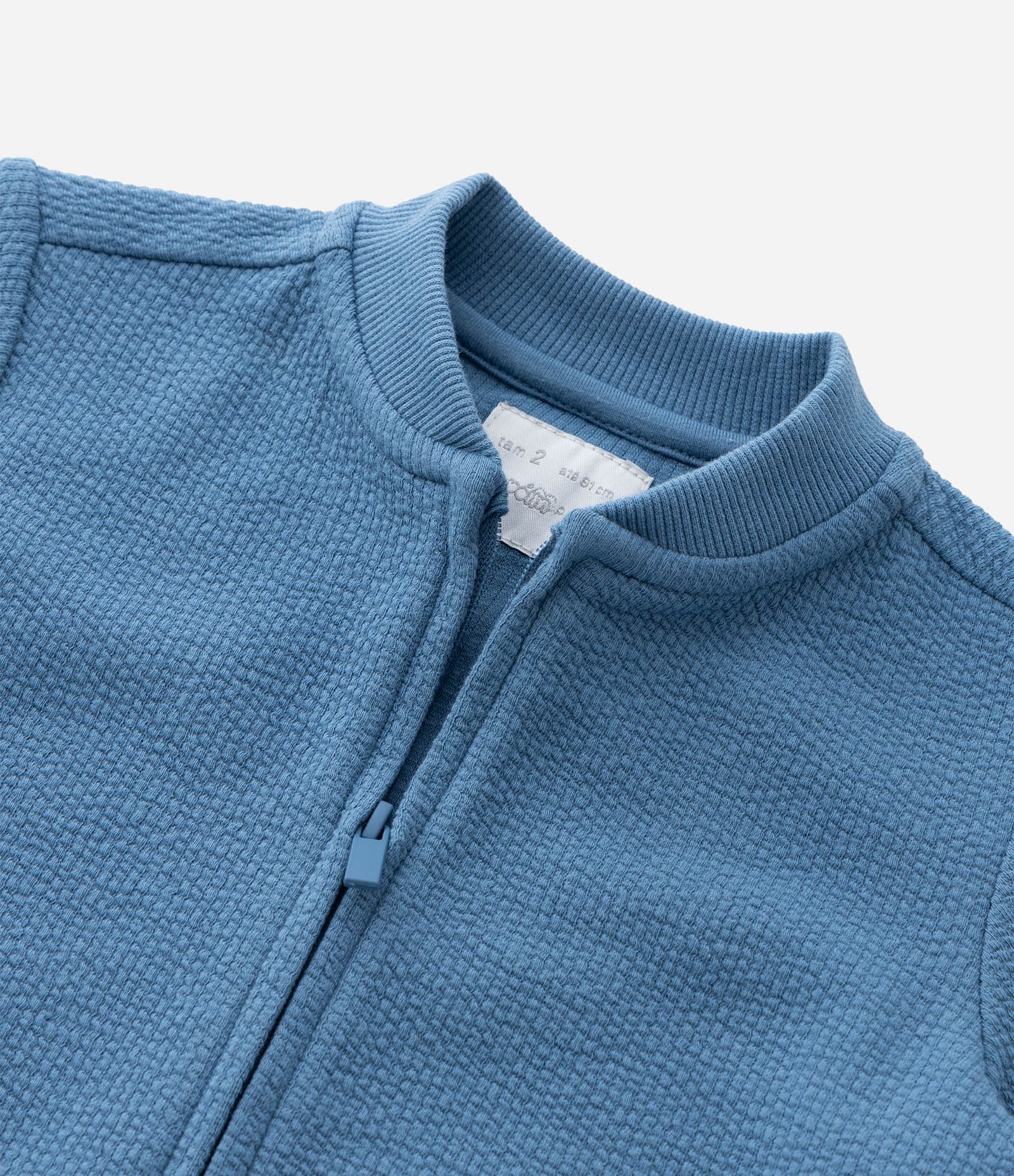 Jaqueta Bomber Infantil Texturizada - Tam 1 a 6 Anos Azul 5