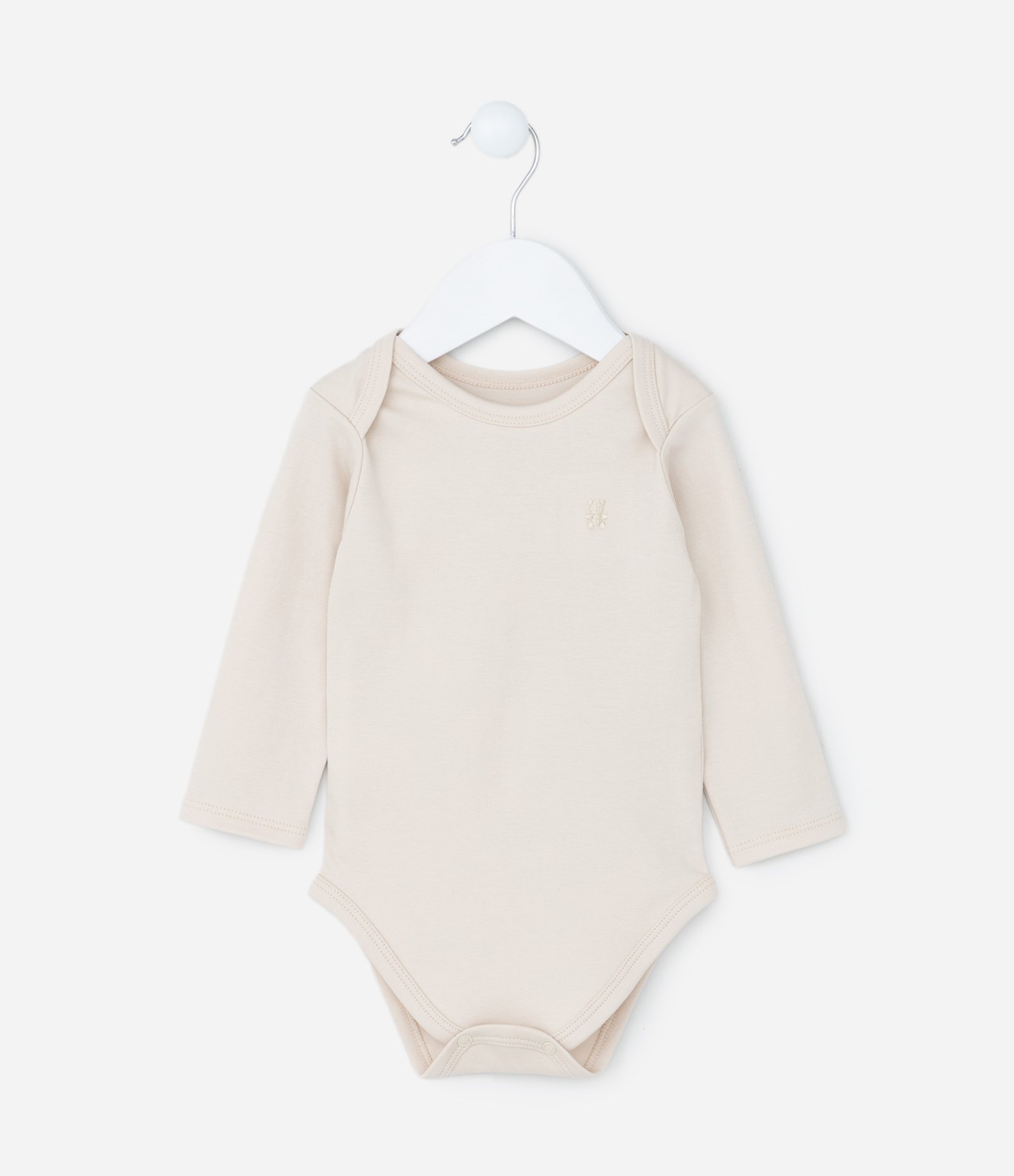 Body Infantil Básico em Algodão Peruano - Tam RN a 18 meses Bege 1