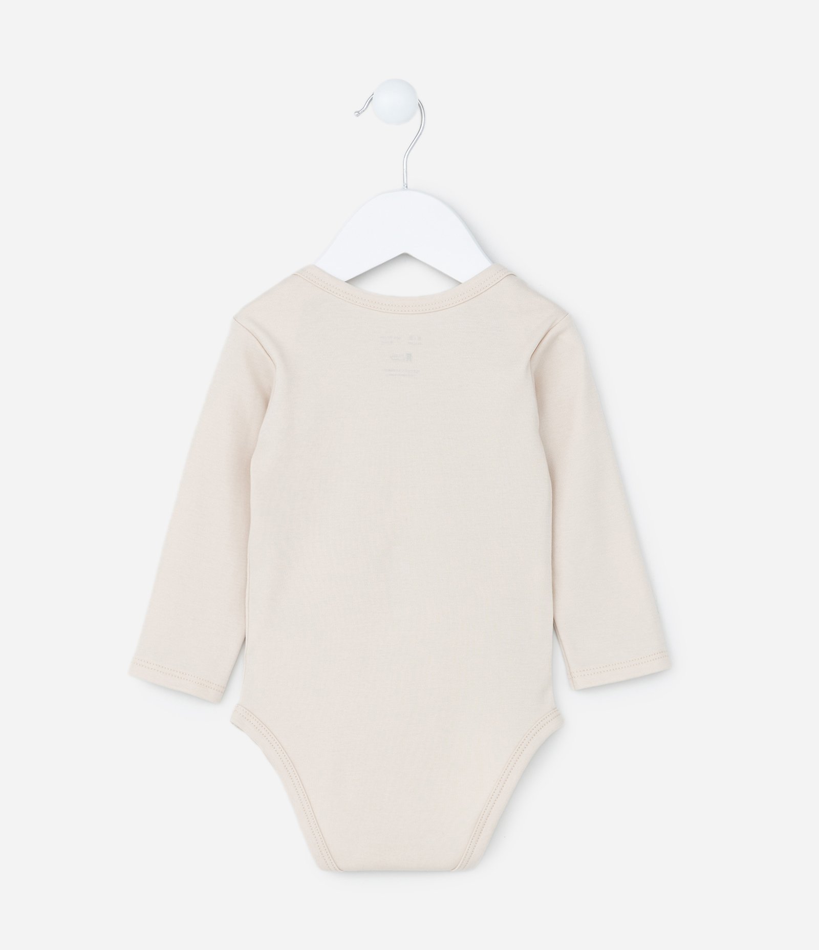 Body Infantil Básico em Algodão Peruano - Tam RN a 18 meses Bege 2