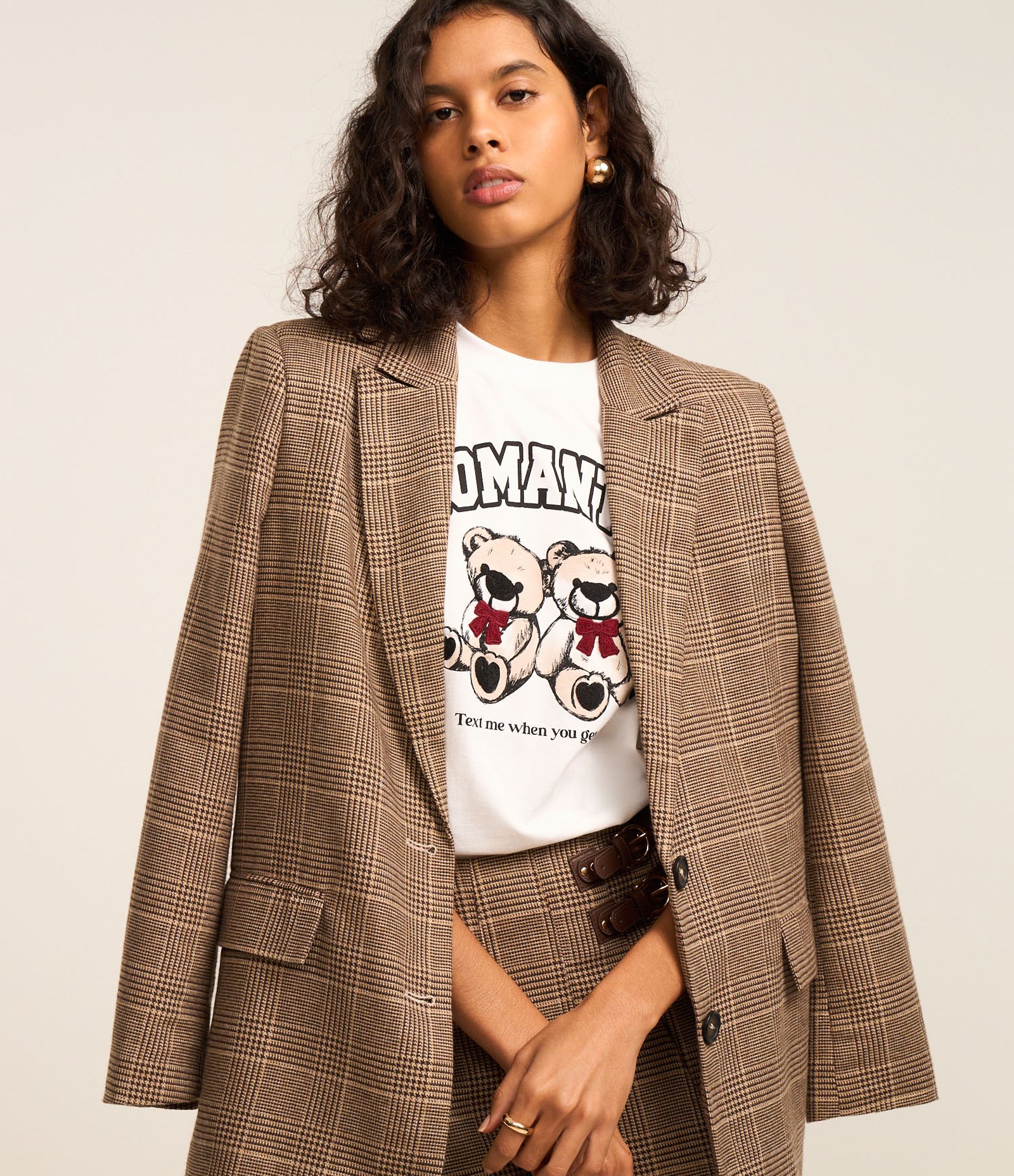 Camiseta em Algodão com Estampa Romantic Bears Branco 1