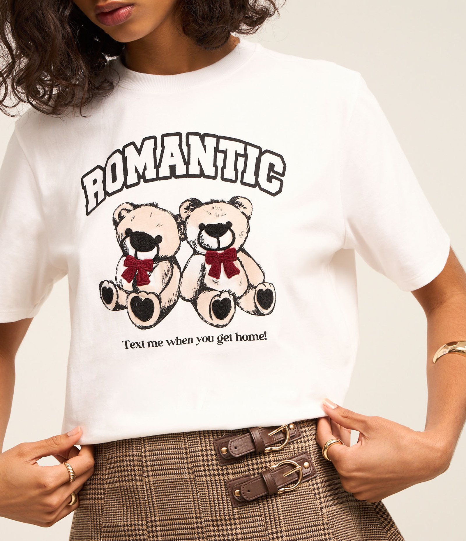 Camiseta em Algodão com Estampa Romantic Bears Branco 5
