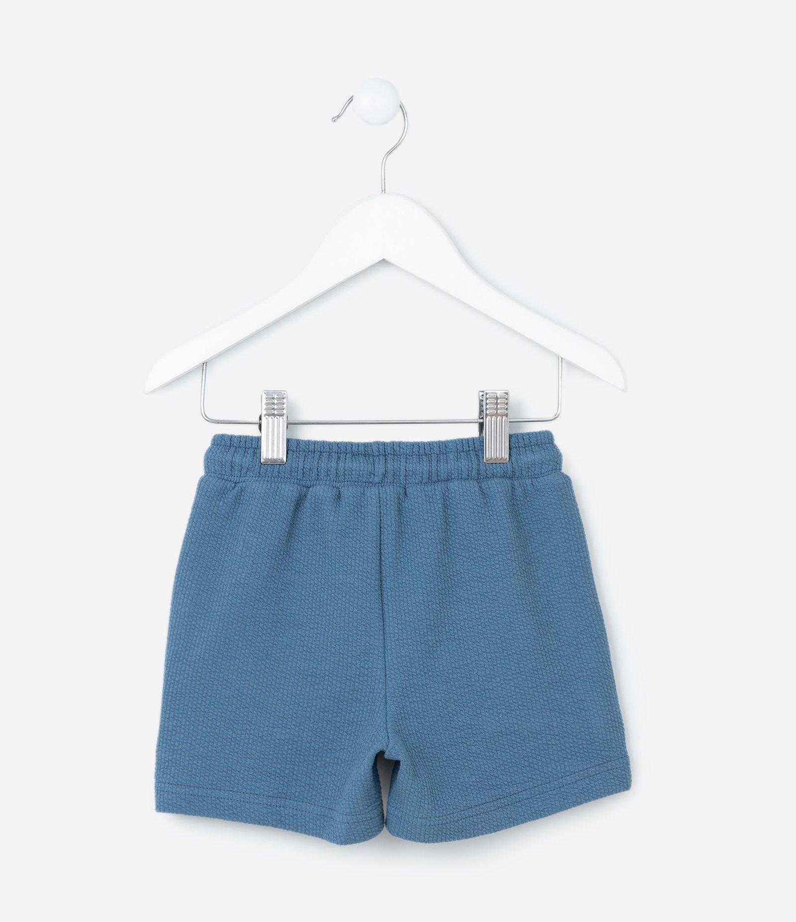 Bermuda Infantil Texturizada com Bolsos - Tam 1 a 6 Anos Azul 2