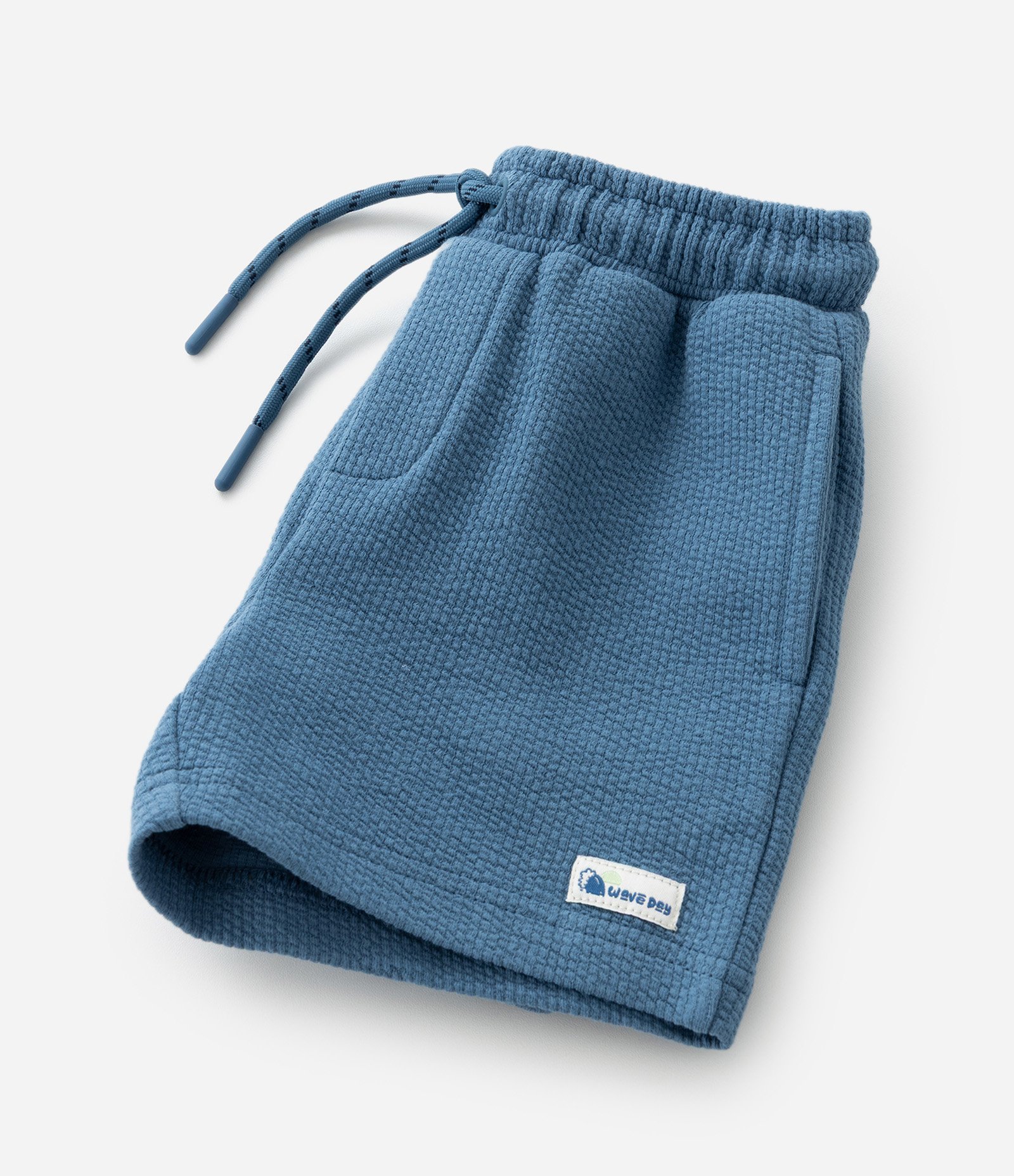 Bermuda Infantil Texturizada com Bolsos - Tam 1 a 6 Anos Azul 4