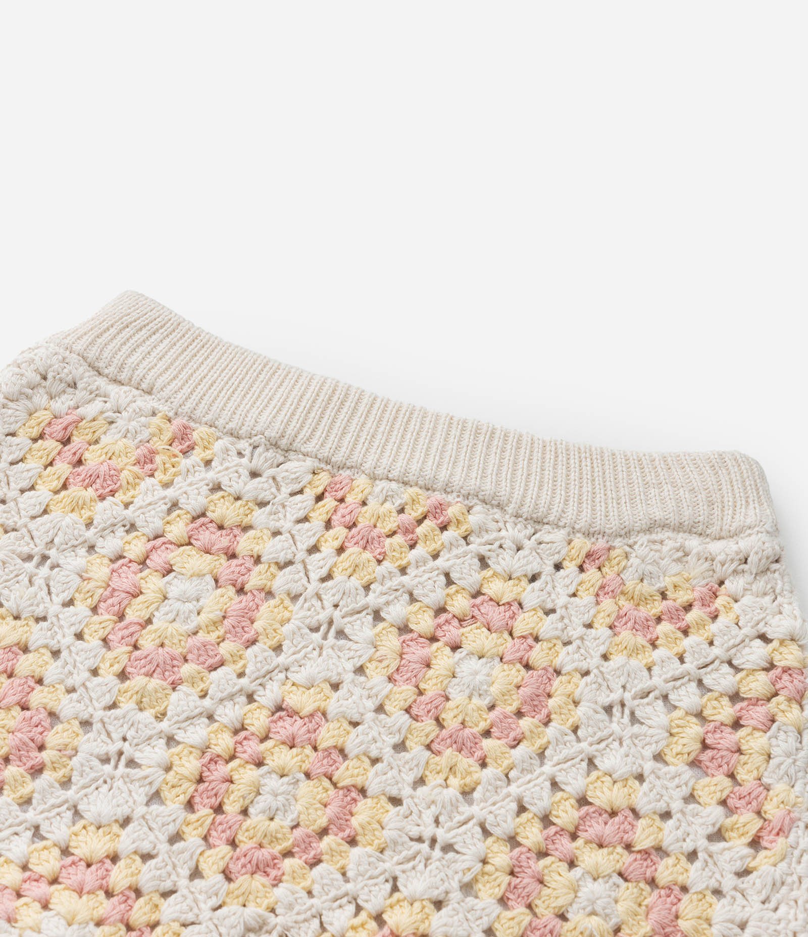 Short Infantil com Efeito Crochê - Tam 1 A 5 Anos Bege 5