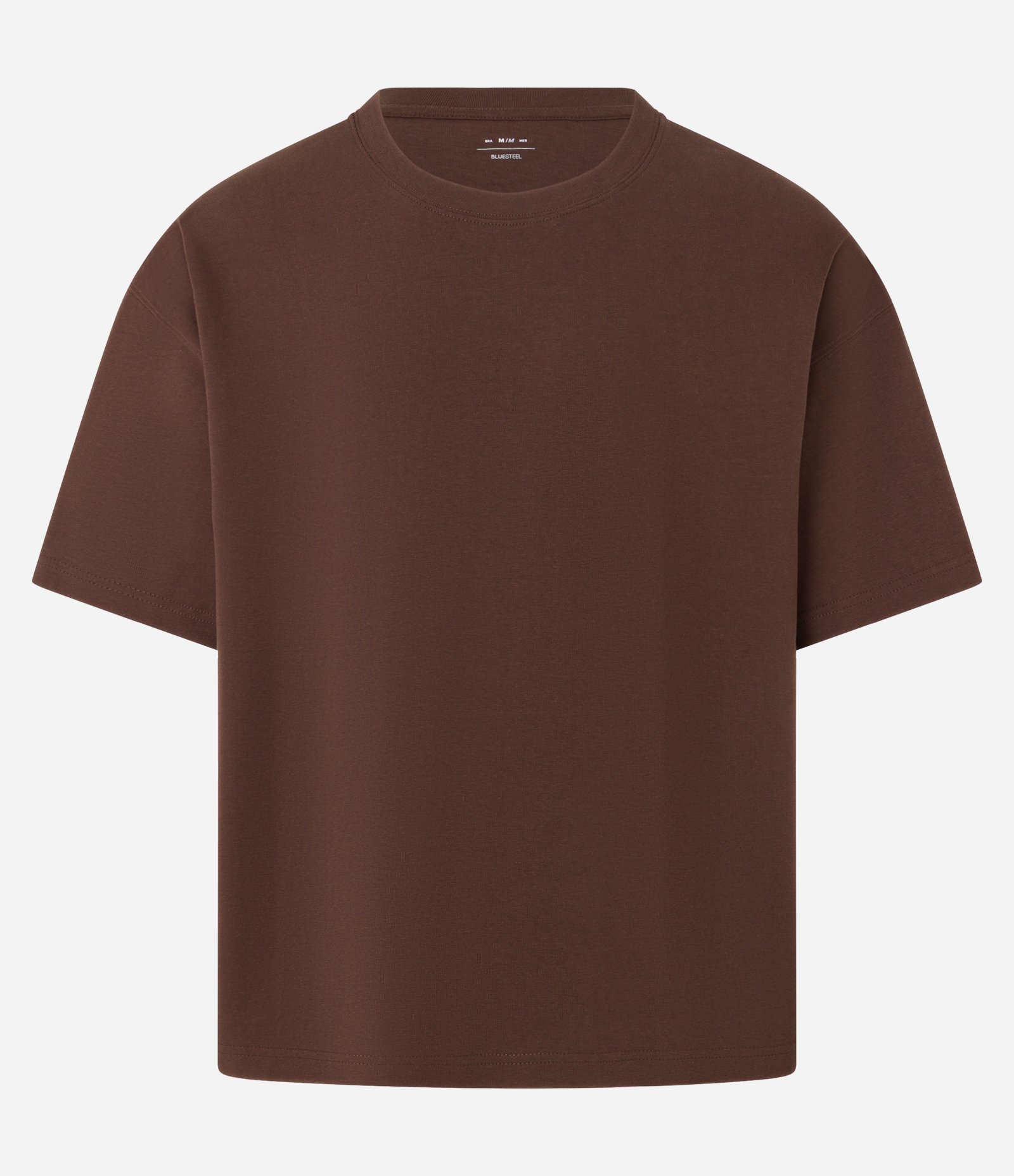 Camiseta Básica Oversized em Algodão Marrom 5