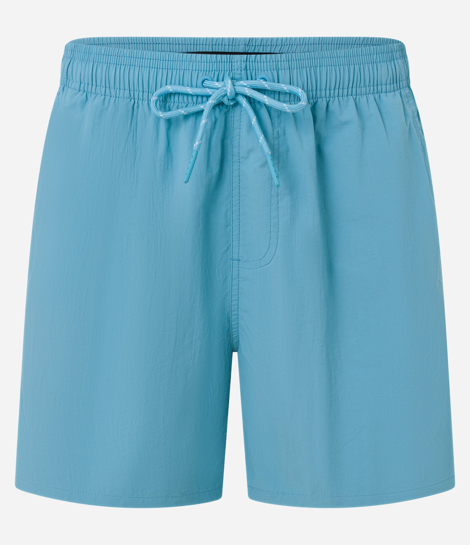 Bermuda de Banho Básica em Microfibra com Cós Elástico e Cordão Azul Claro 4