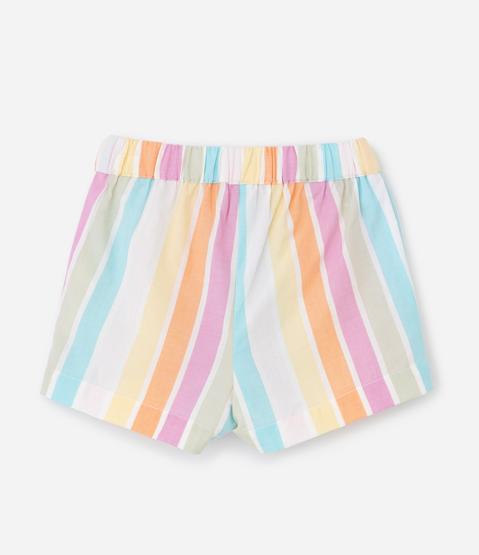 Conjunto Infantil de Listras com Aplicações de Crochê na Blusa - Tam 1 a 5 Anos Multicores 6