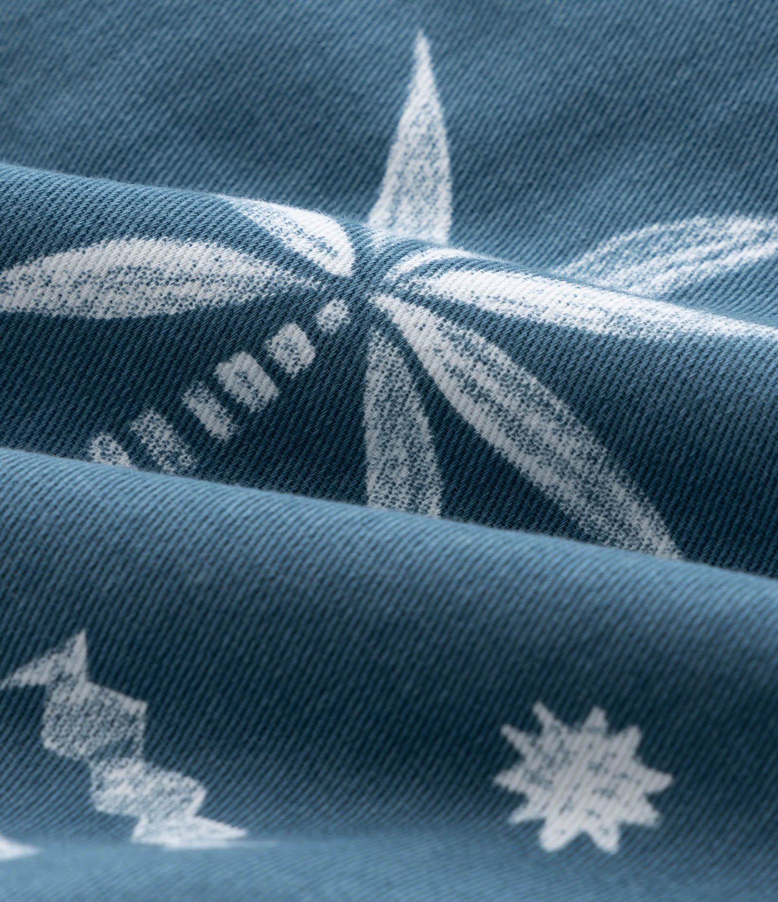 Bermuda Infantil em Sarja com Estampa Tropical - Tam 5 a 14 Anos Azul 3