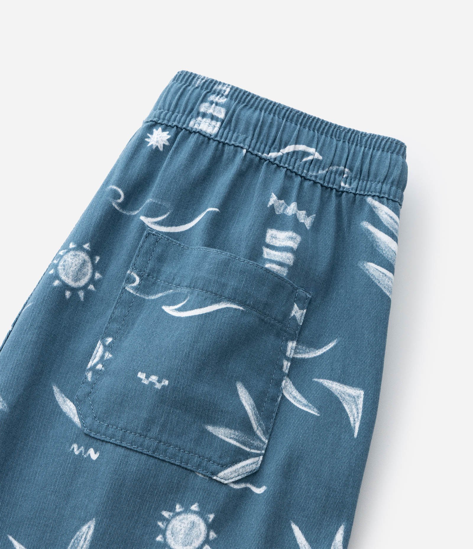 Bermuda Infantil em Sarja com Estampa Tropical - Tam 5 a 14 Anos Azul 6